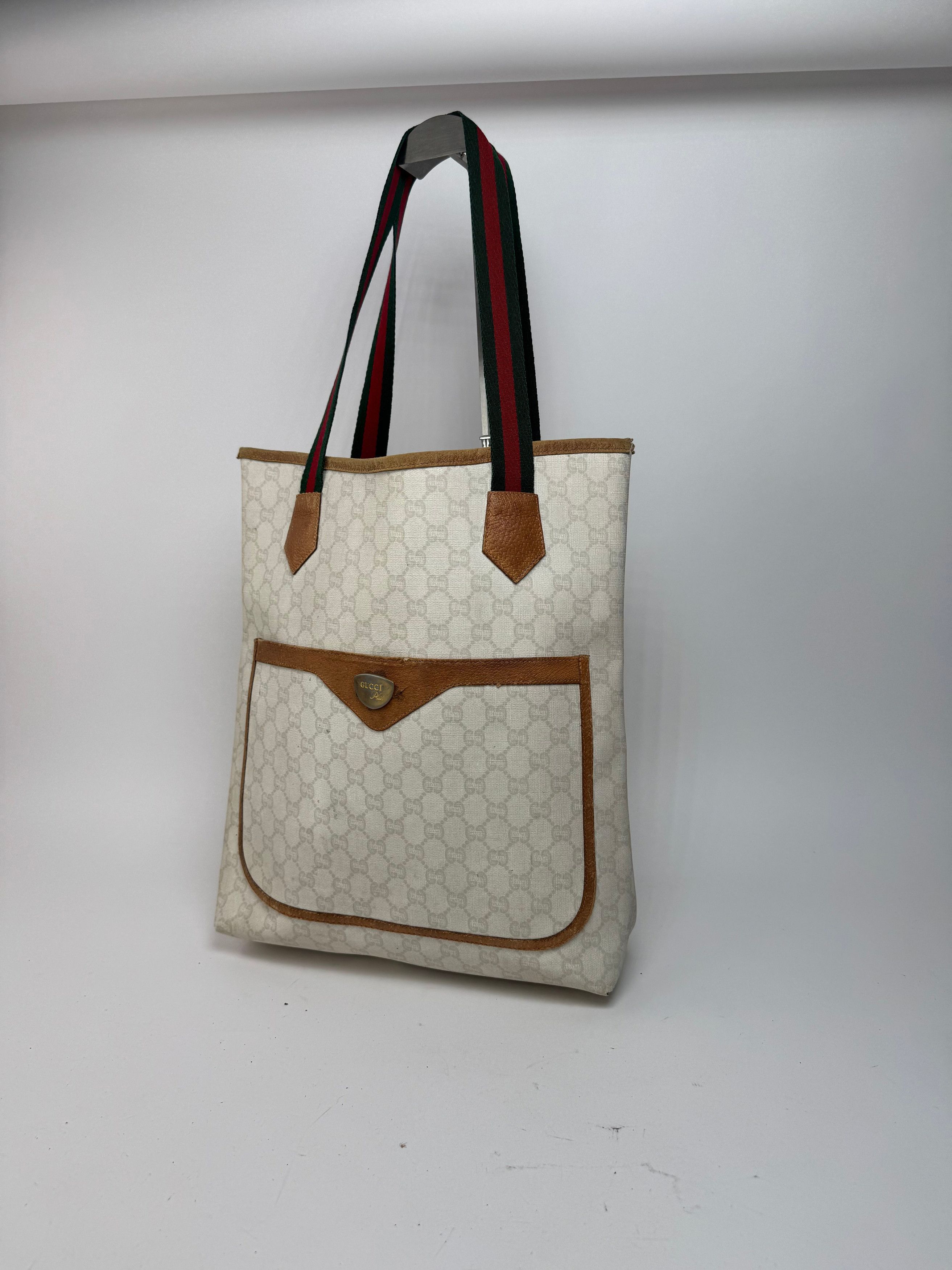 Gucci Vintage Monogram Leather shopper white Size ONE SIZE - 7 Thumbnail