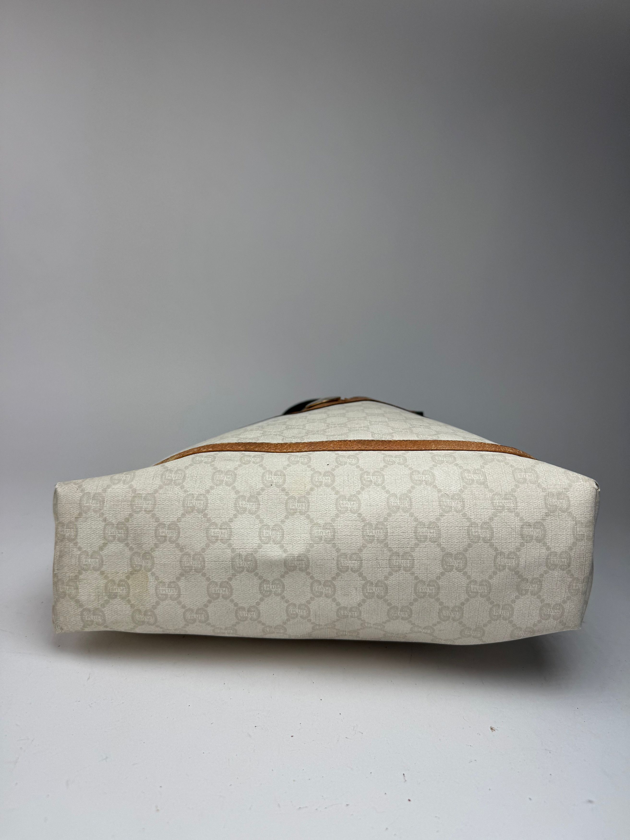Gucci Vintage Monogram Leather shopper white Size ONE SIZE - 12 Thumbnail