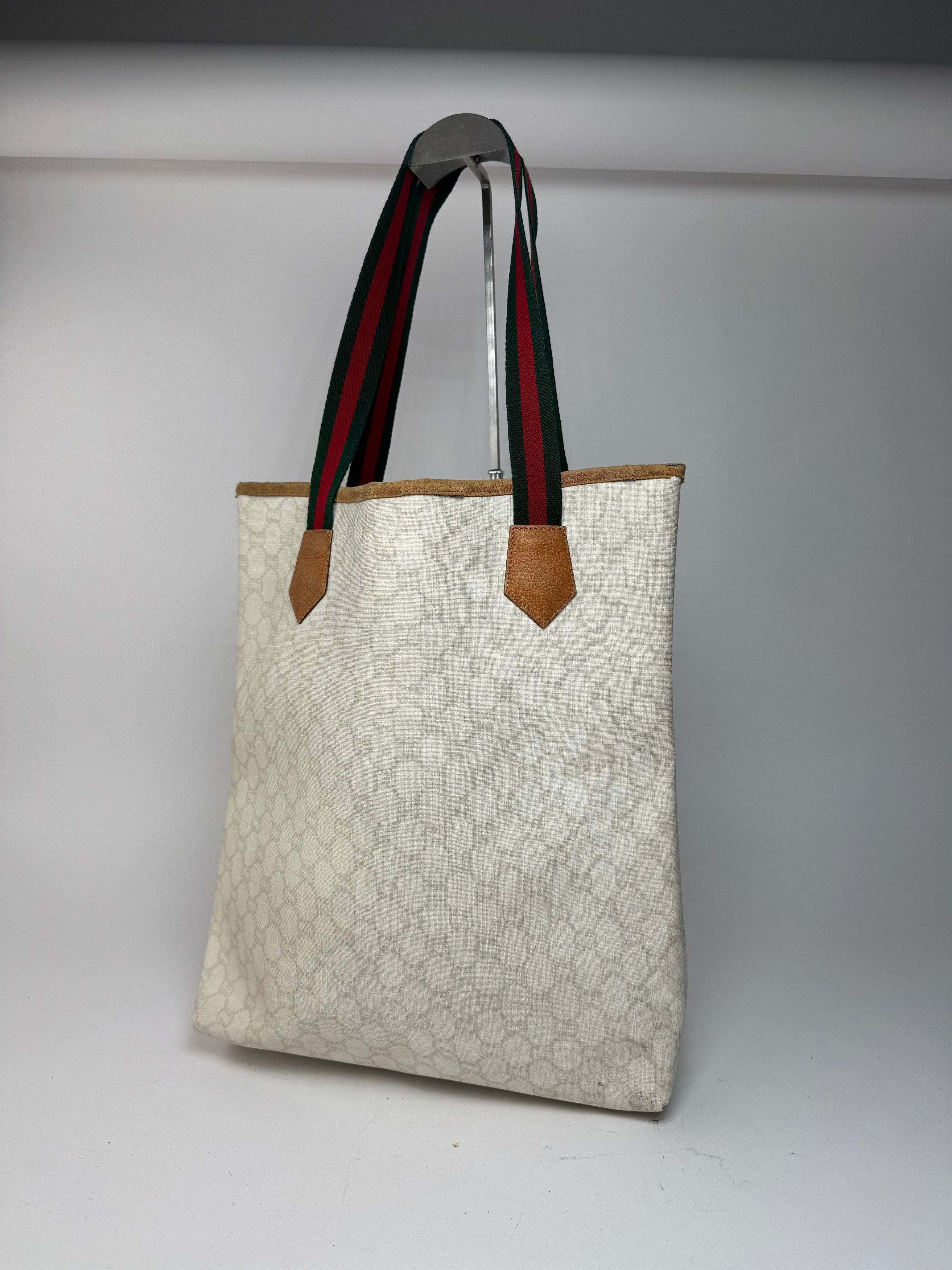 Gucci Vintage Monogram Leather shopper white Size ONE SIZE - 3 Thumbnail