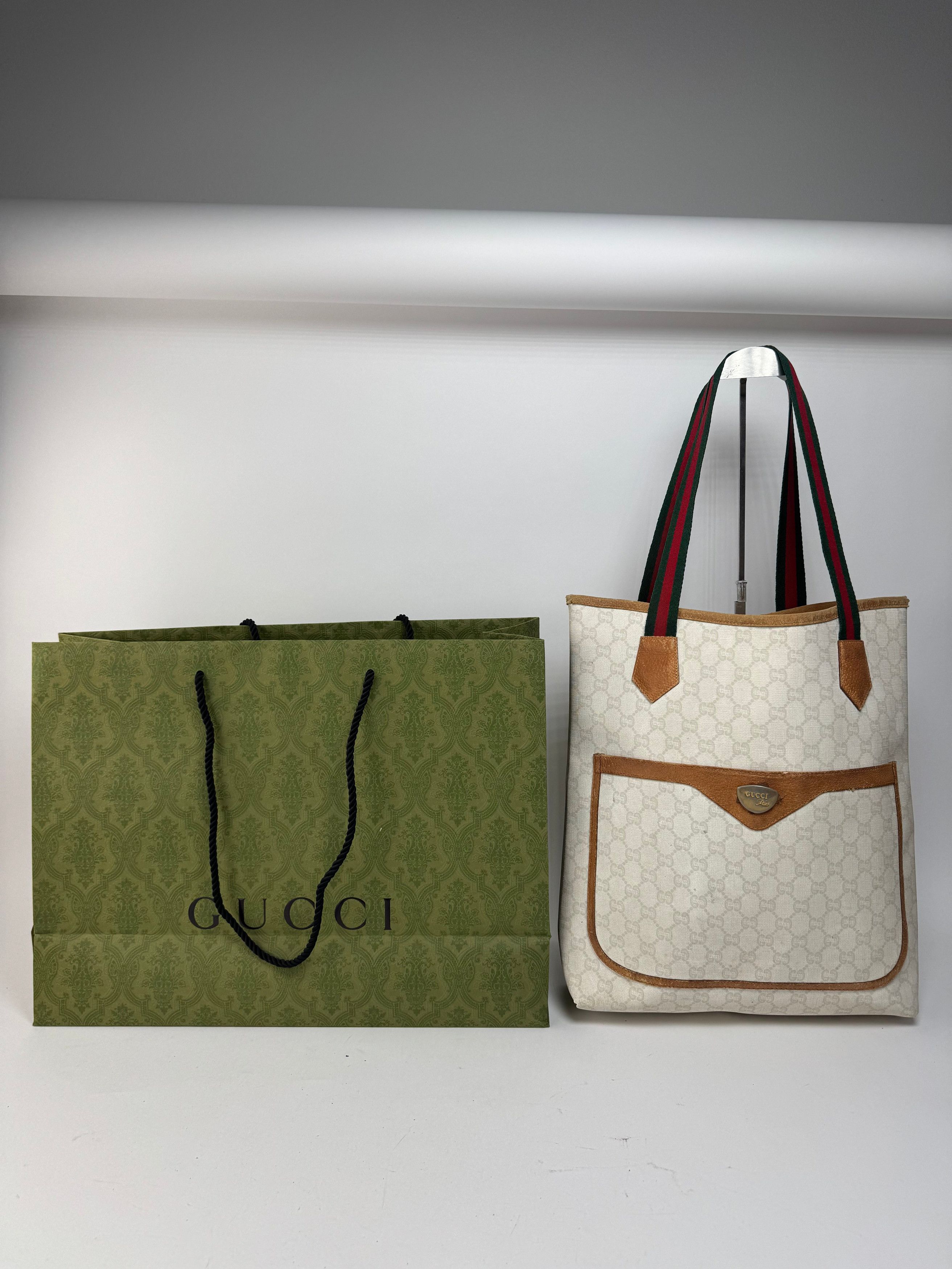 Gucci Vintage Monogram Leather shopper white Size ONE SIZE - 2 Thumbnail