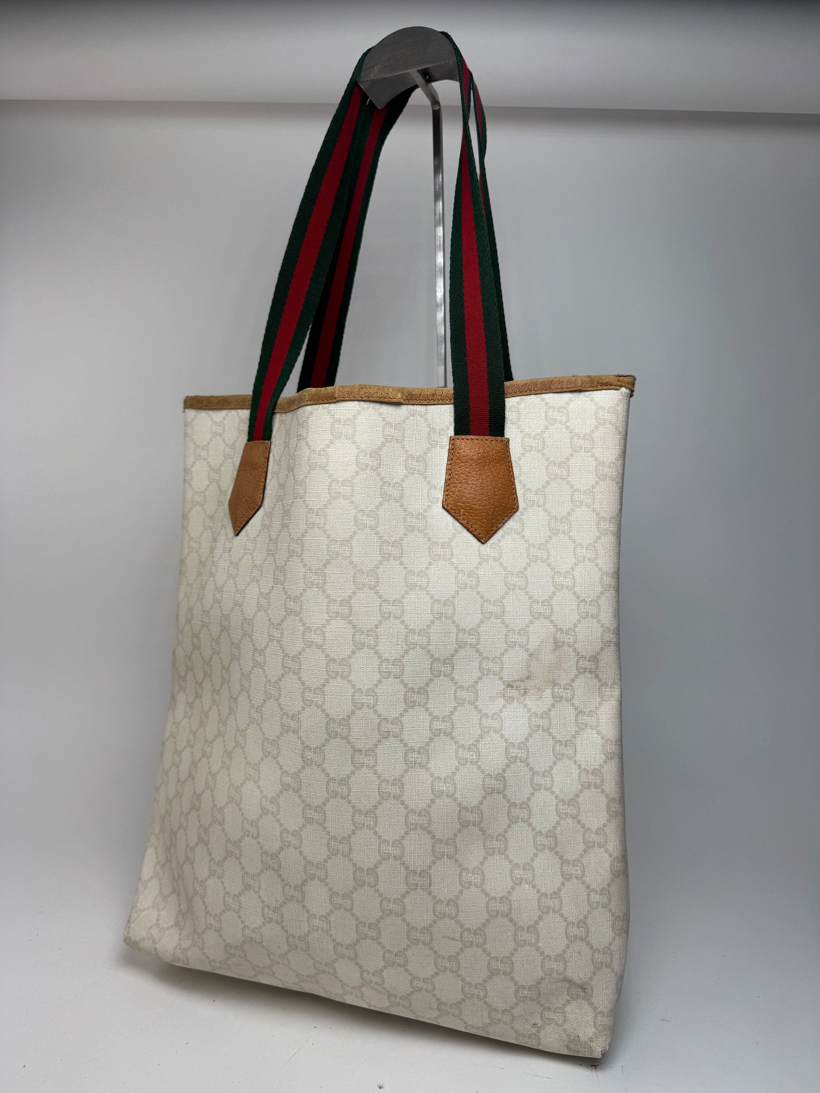 Gucci Vintage Monogram Leather shopper white Size ONE SIZE - 9 Thumbnail