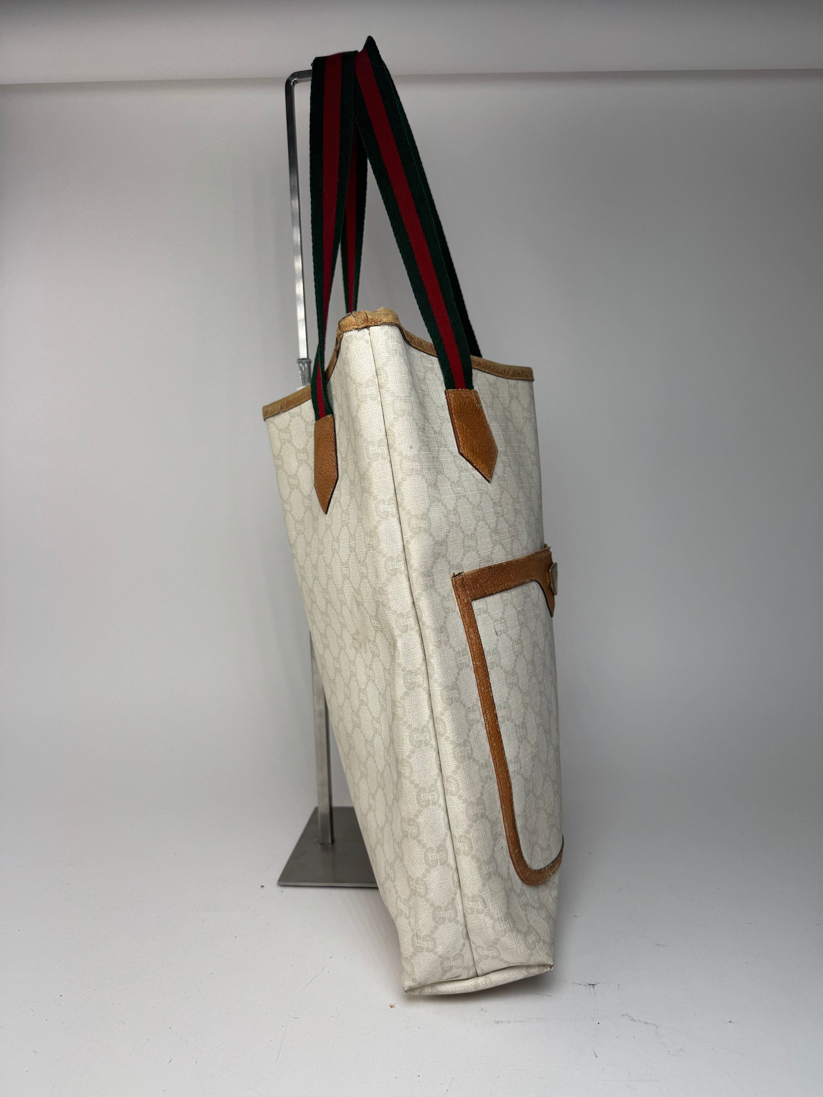 Gucci Vintage Monogram Leather shopper white Size ONE SIZE - 6 Thumbnail