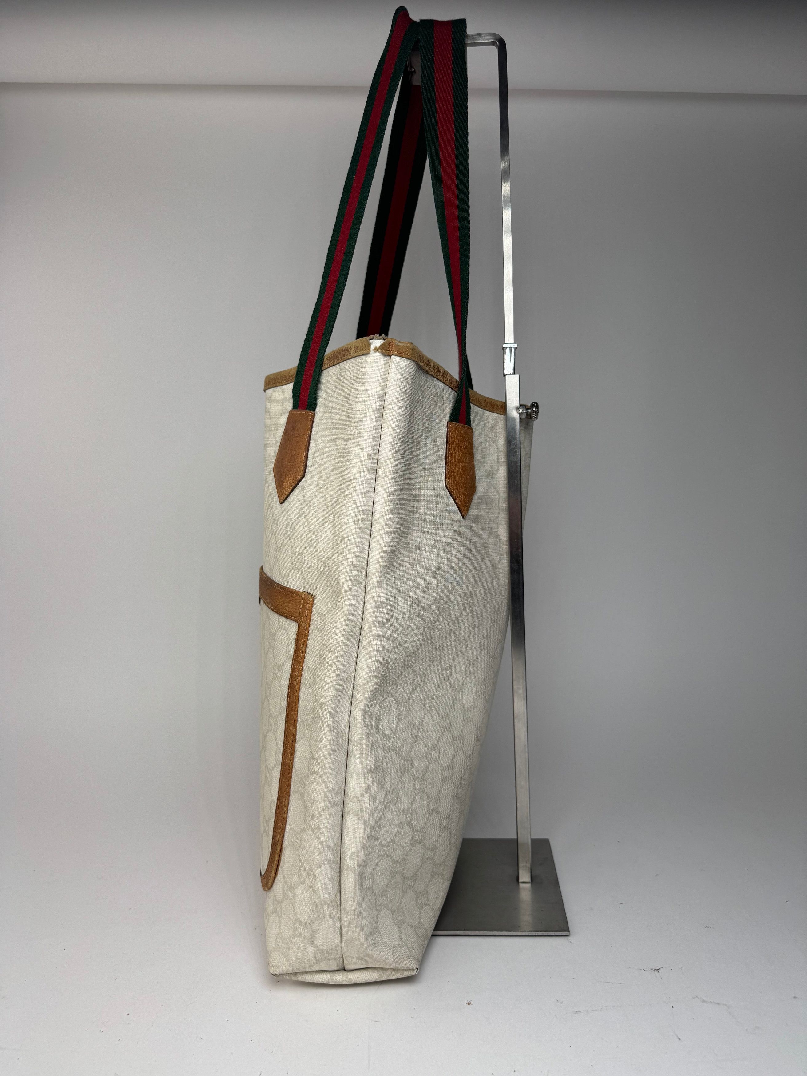 Gucci Vintage Monogram Leather shopper white Size ONE SIZE - 8 Thumbnail