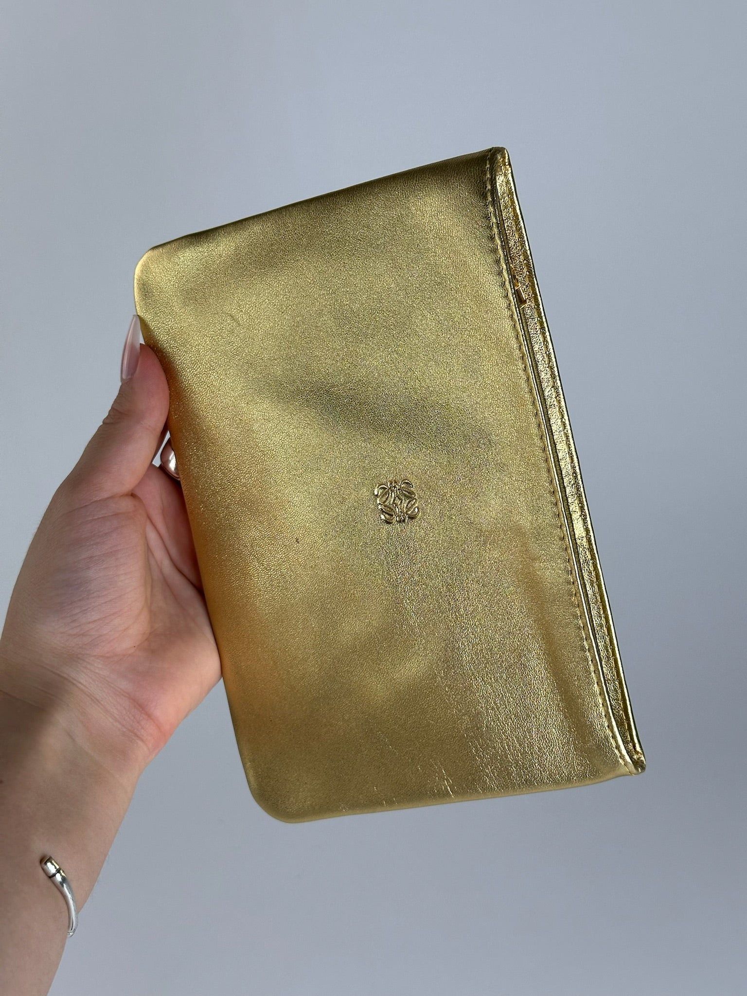 Loewe Vintage Madrid Leather clutch golden Size ONE SIZE - 8 Thumbnail