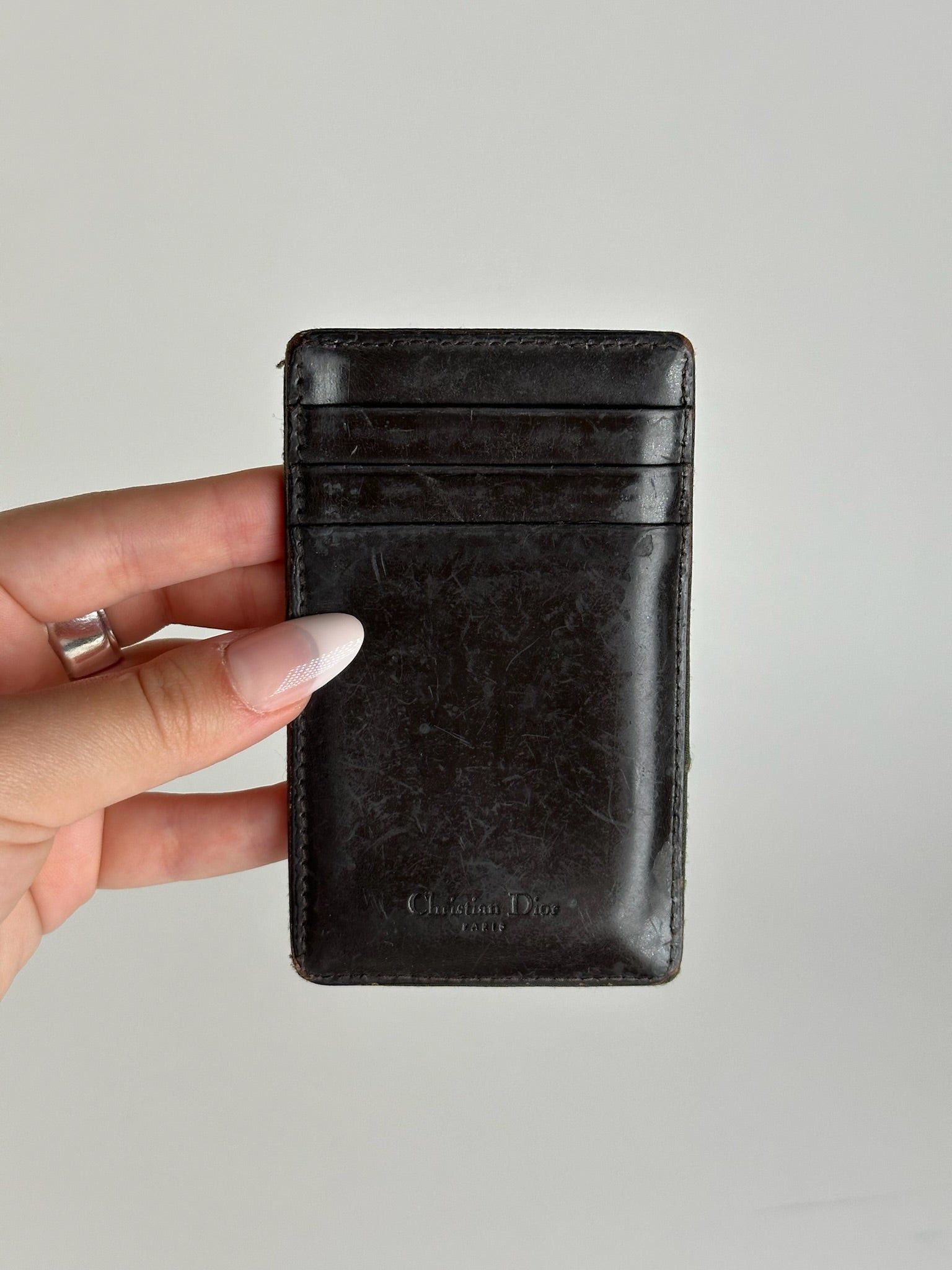 Dior Vintage Leather Card holder brown Size ONE SIZE - 5 Thumbnail