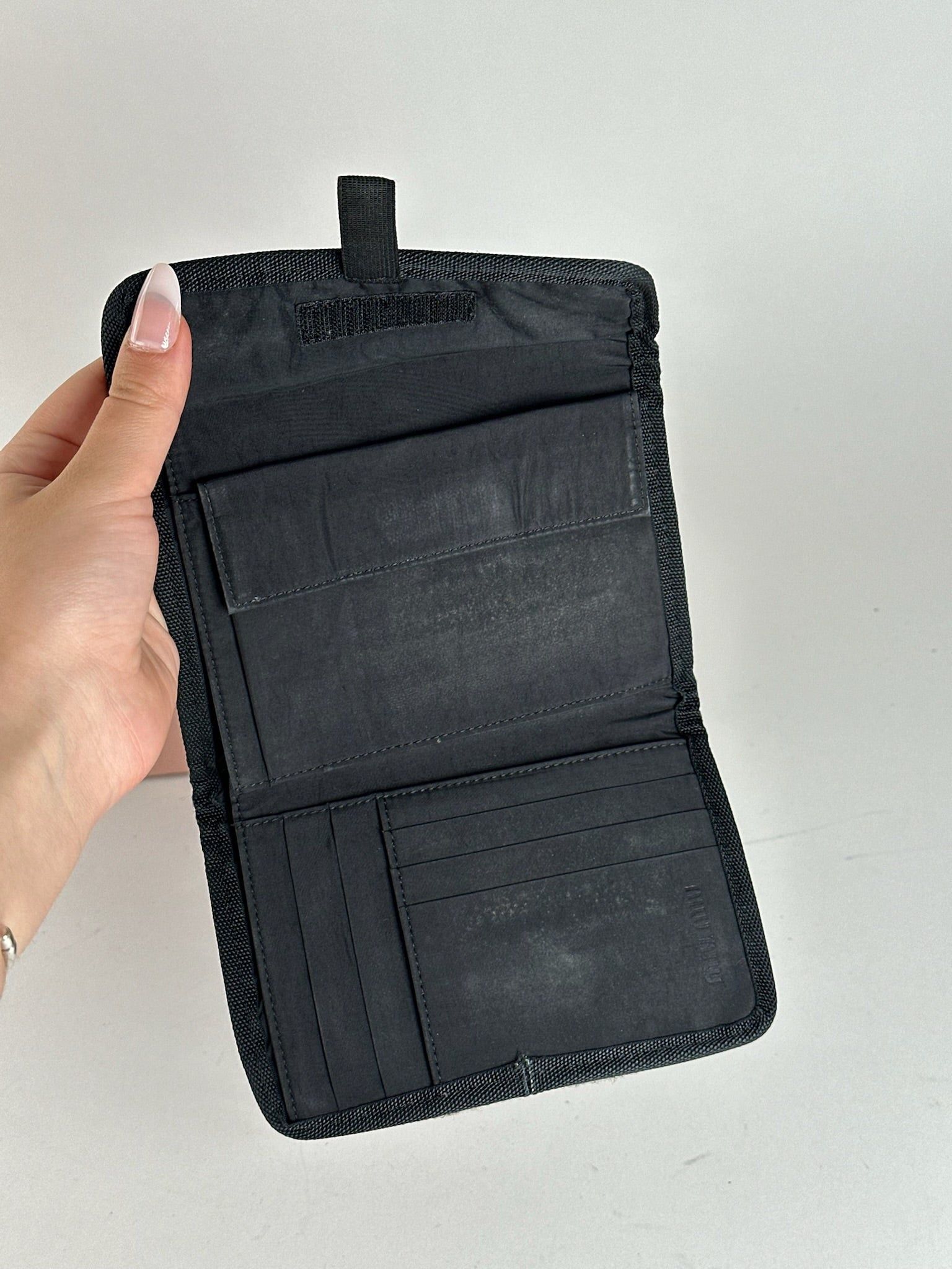 Miu Miu Vintage Canvas Wallet black Size ONE SIZE - 7 Thumbnail