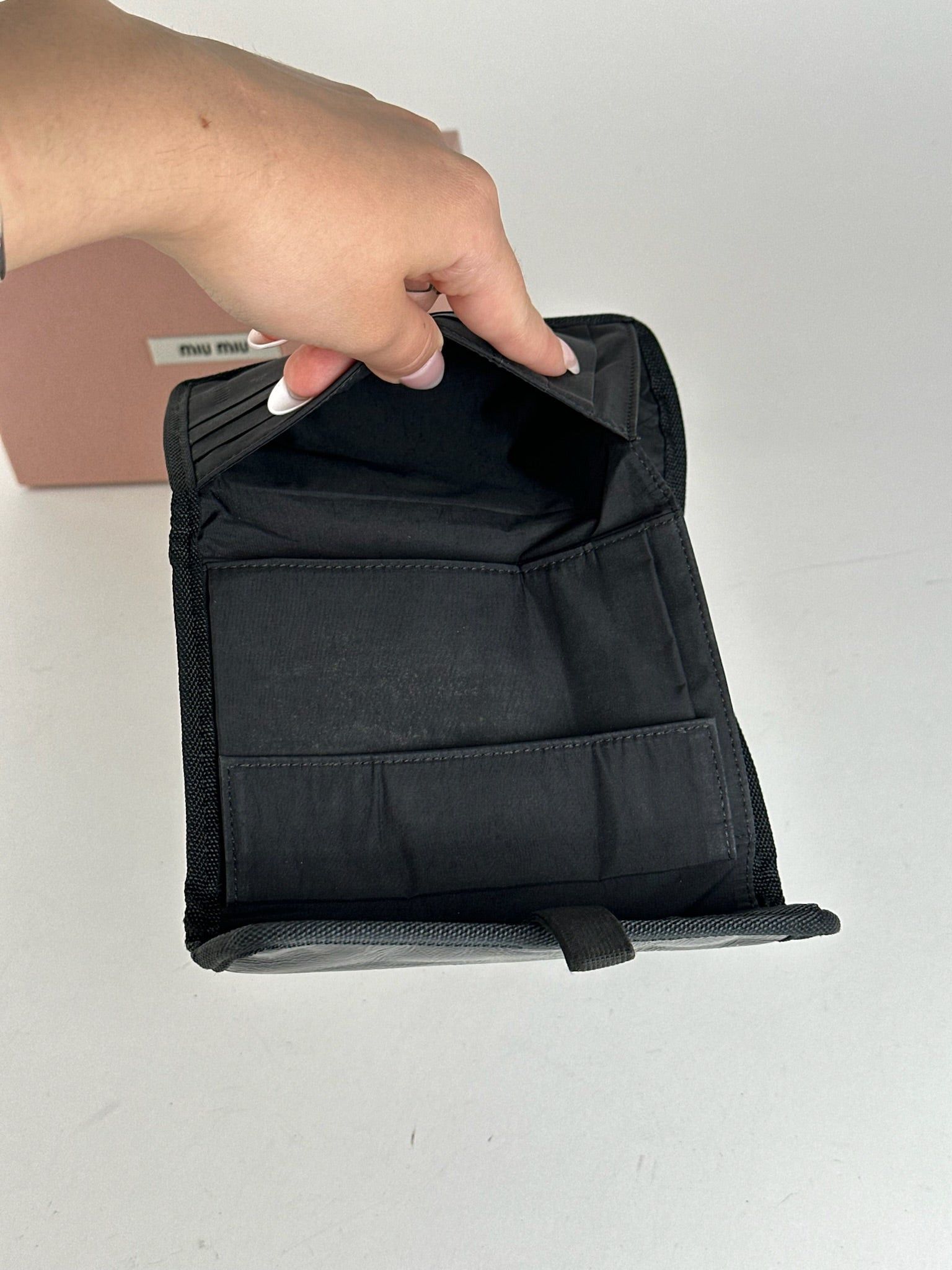 Miu Miu Vintage Canvas Wallet black Size ONE SIZE - 4 Thumbnail