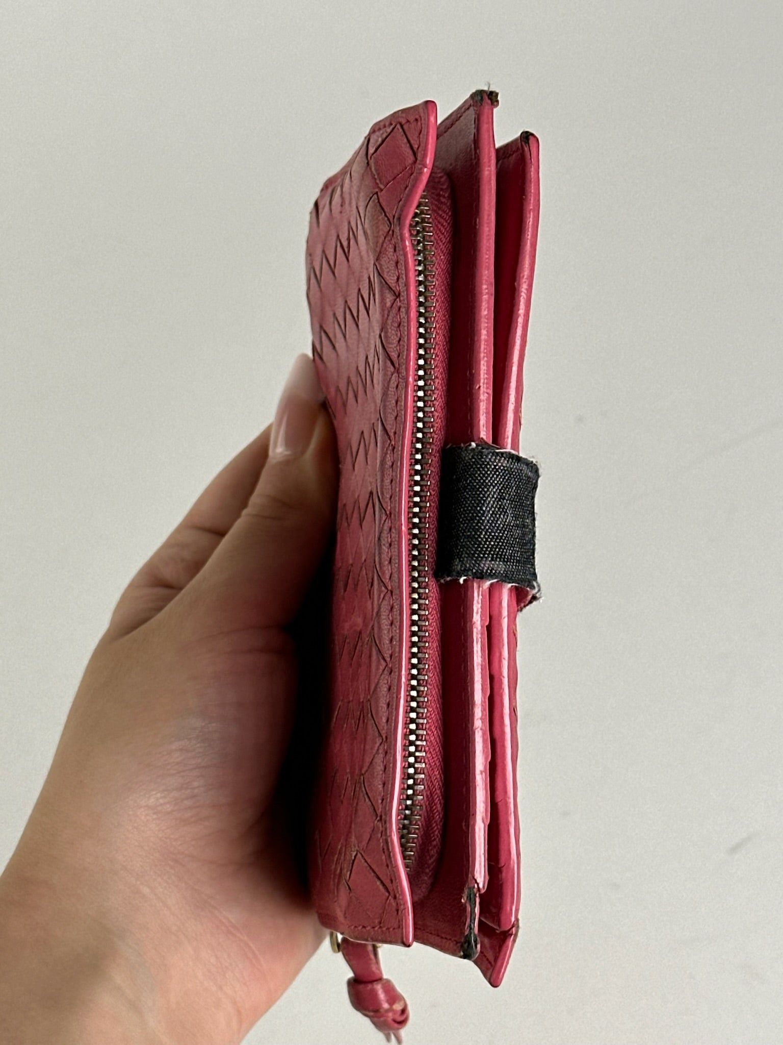 Bottega Veneta Vintage Intreciato wallet red Size ONE SIZE - 3 Thumbnail