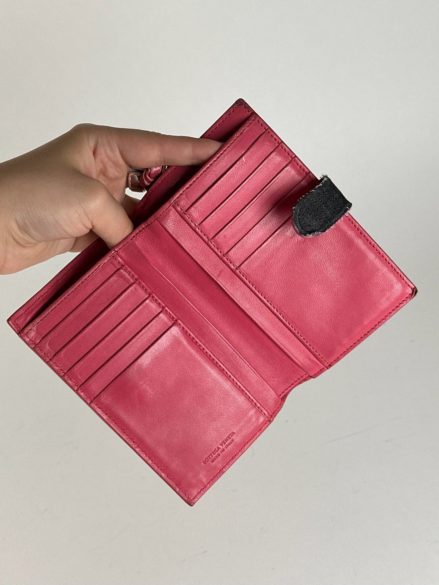Bottega Veneta Vintage Intreciato wallet red Size ONE SIZE - 14 Thumbnail