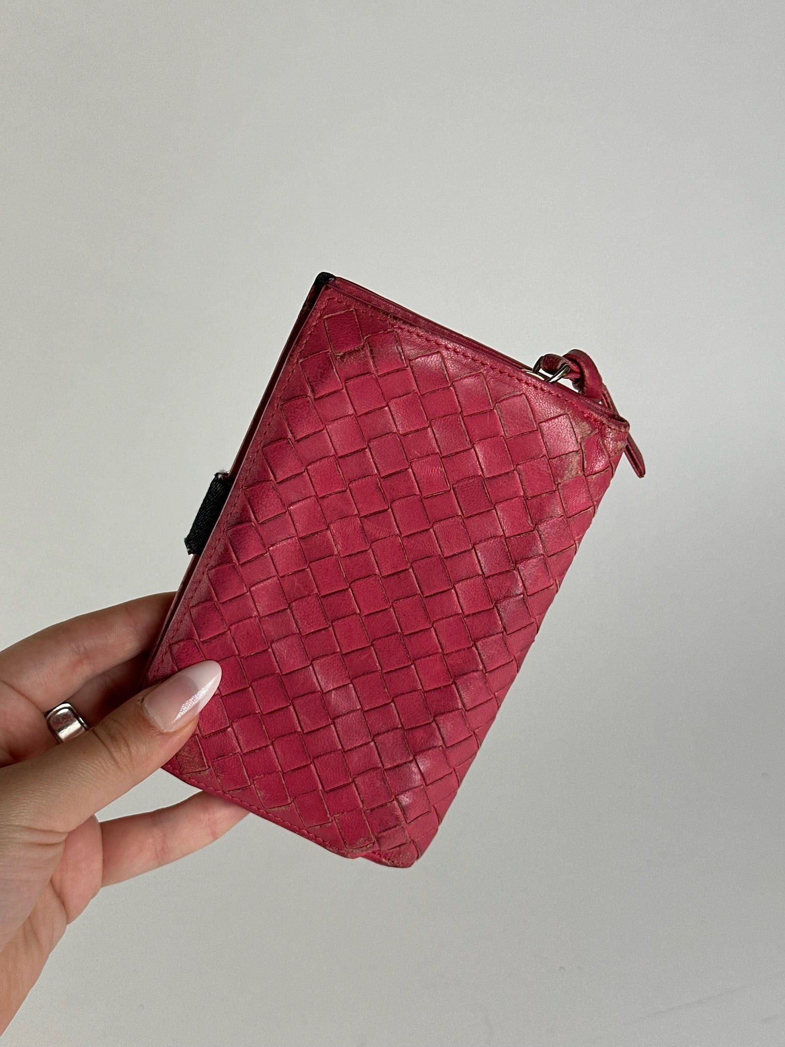 Bottega Veneta Vintage Intreciato wallet red Size ONE SIZE - 15 Thumbnail