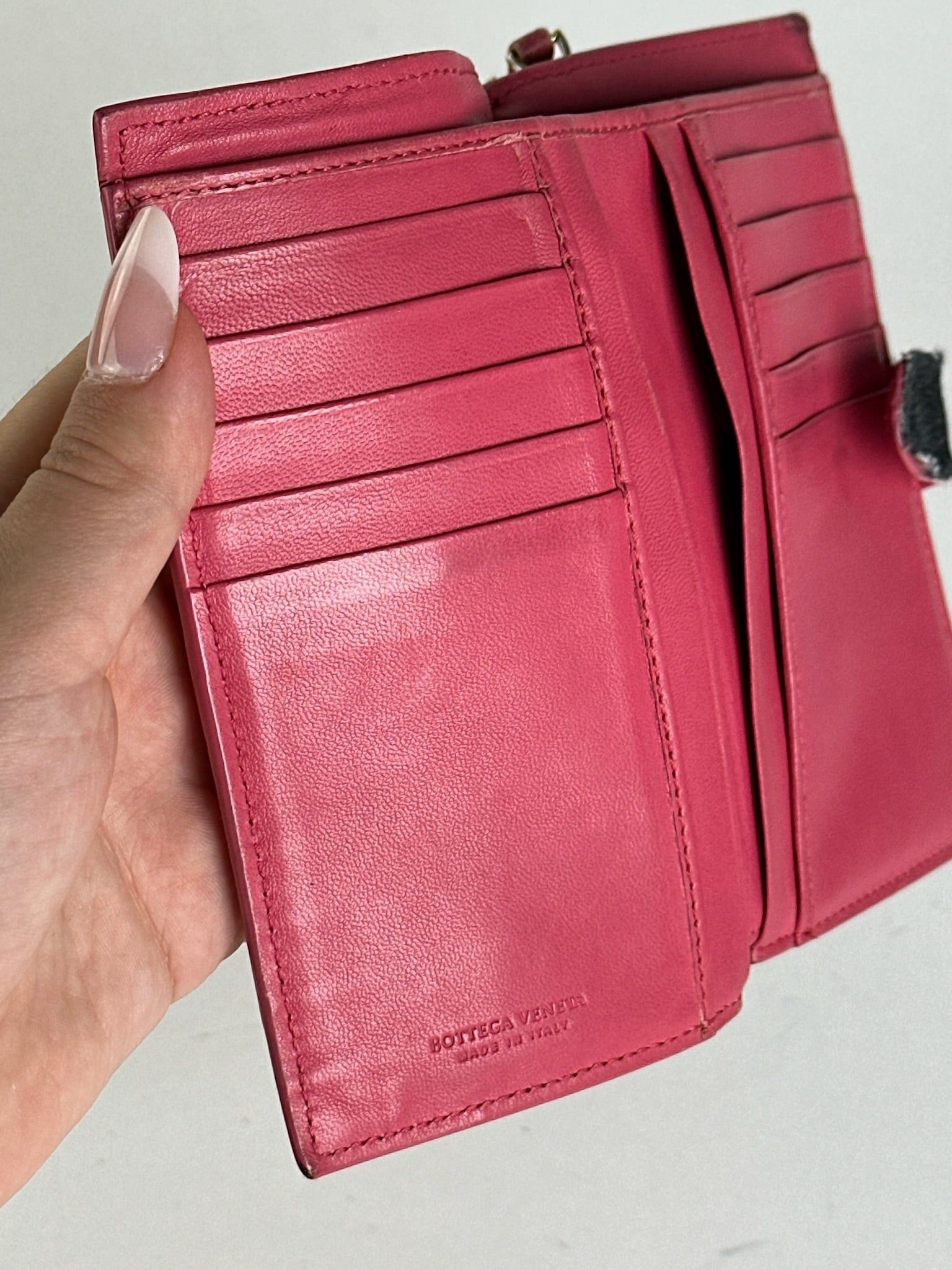 Bottega Veneta Vintage Intreciato wallet red Size ONE SIZE - 10 Thumbnail