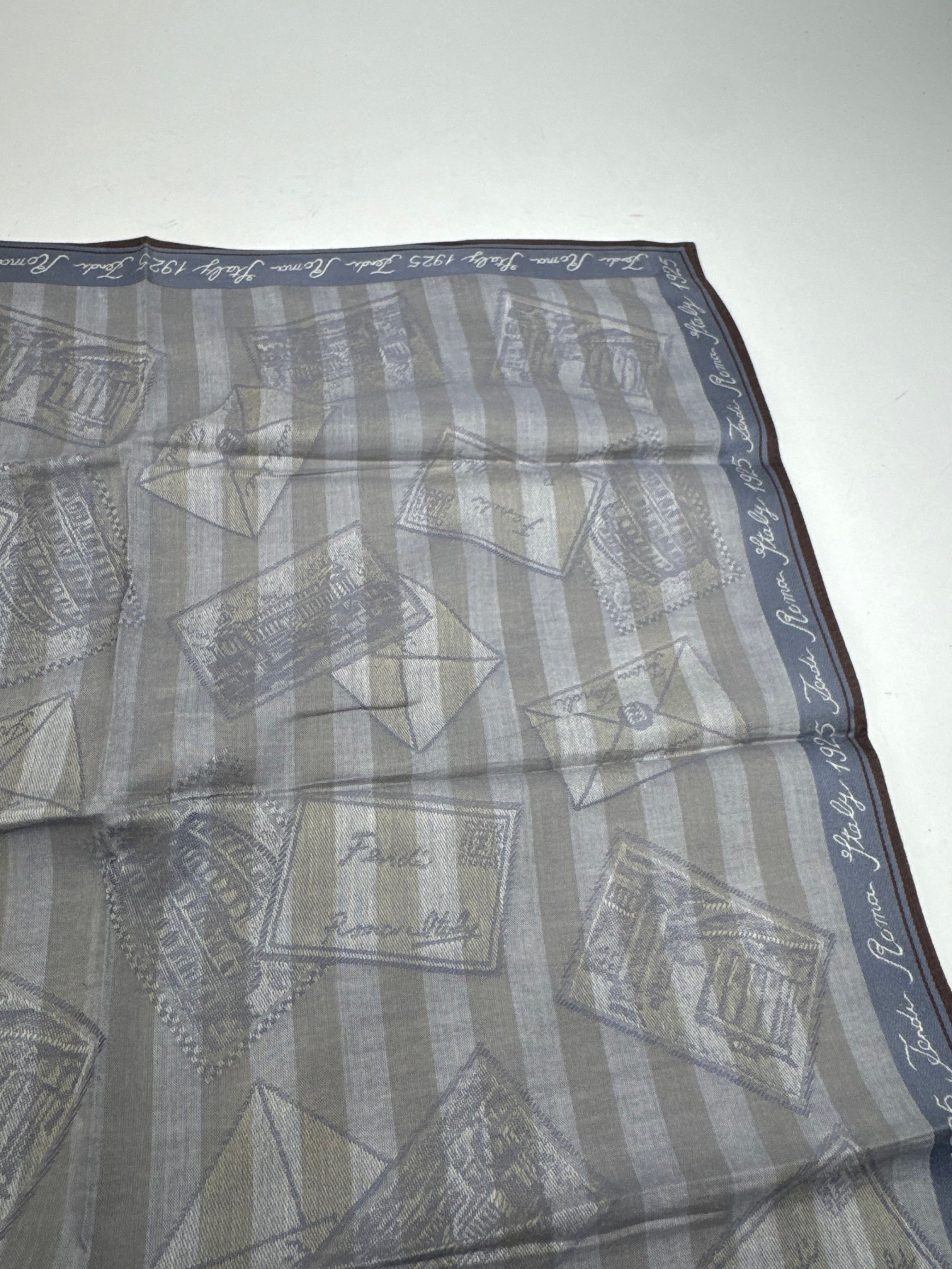 Fendi Vintage Striped scarf grey Size ONE SIZE - 6 Thumbnail