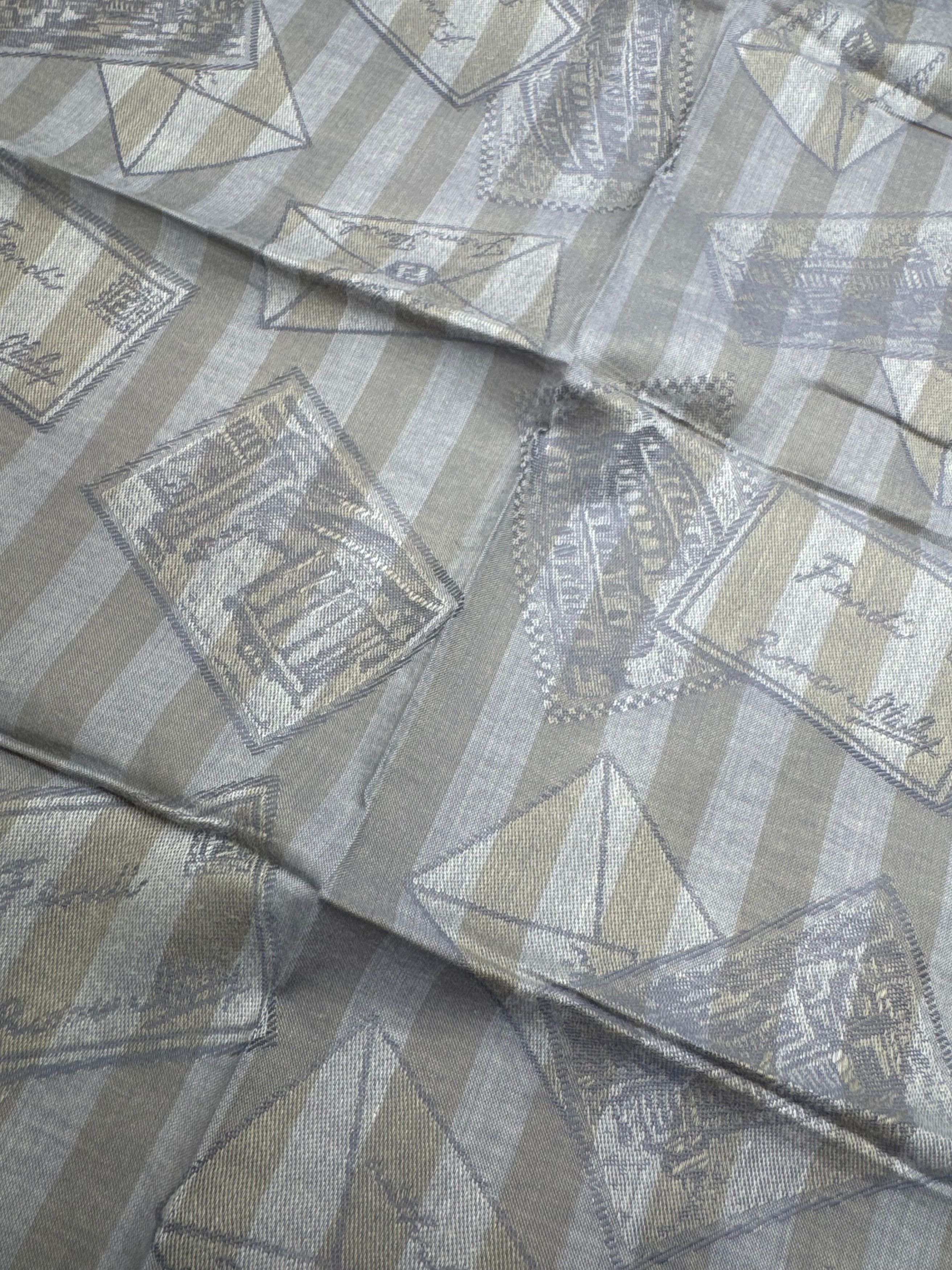 Fendi Vintage Striped scarf grey Size ONE SIZE - 3 Thumbnail