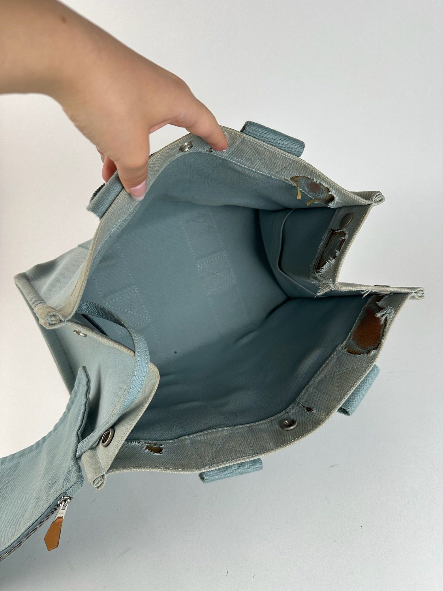 Other Vintage Hermes Bag light blue Size ONE SIZE - 5 Thumbnail
