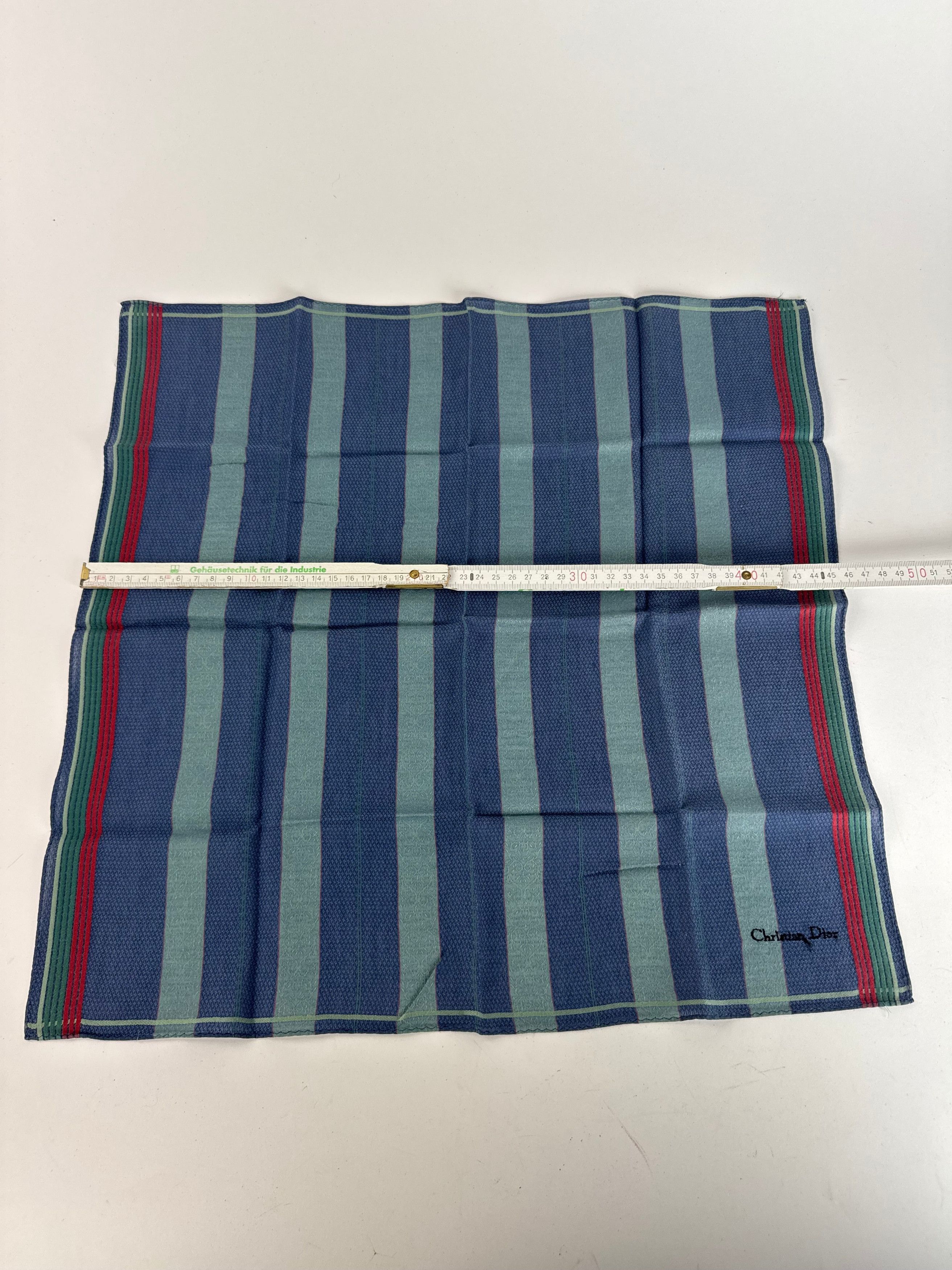 Dior Vintage Scarf Blue Striped Size ONE SIZE - 6 Thumbnail