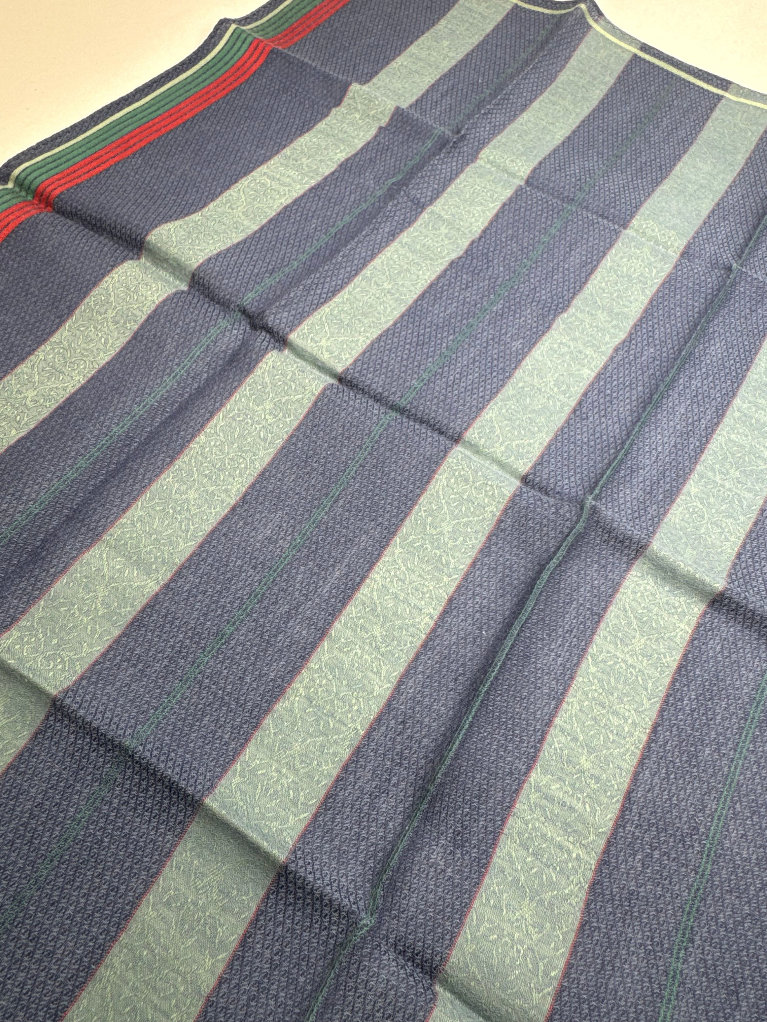 Dior Vintage Scarf Blue Striped Size ONE SIZE - 5 Thumbnail