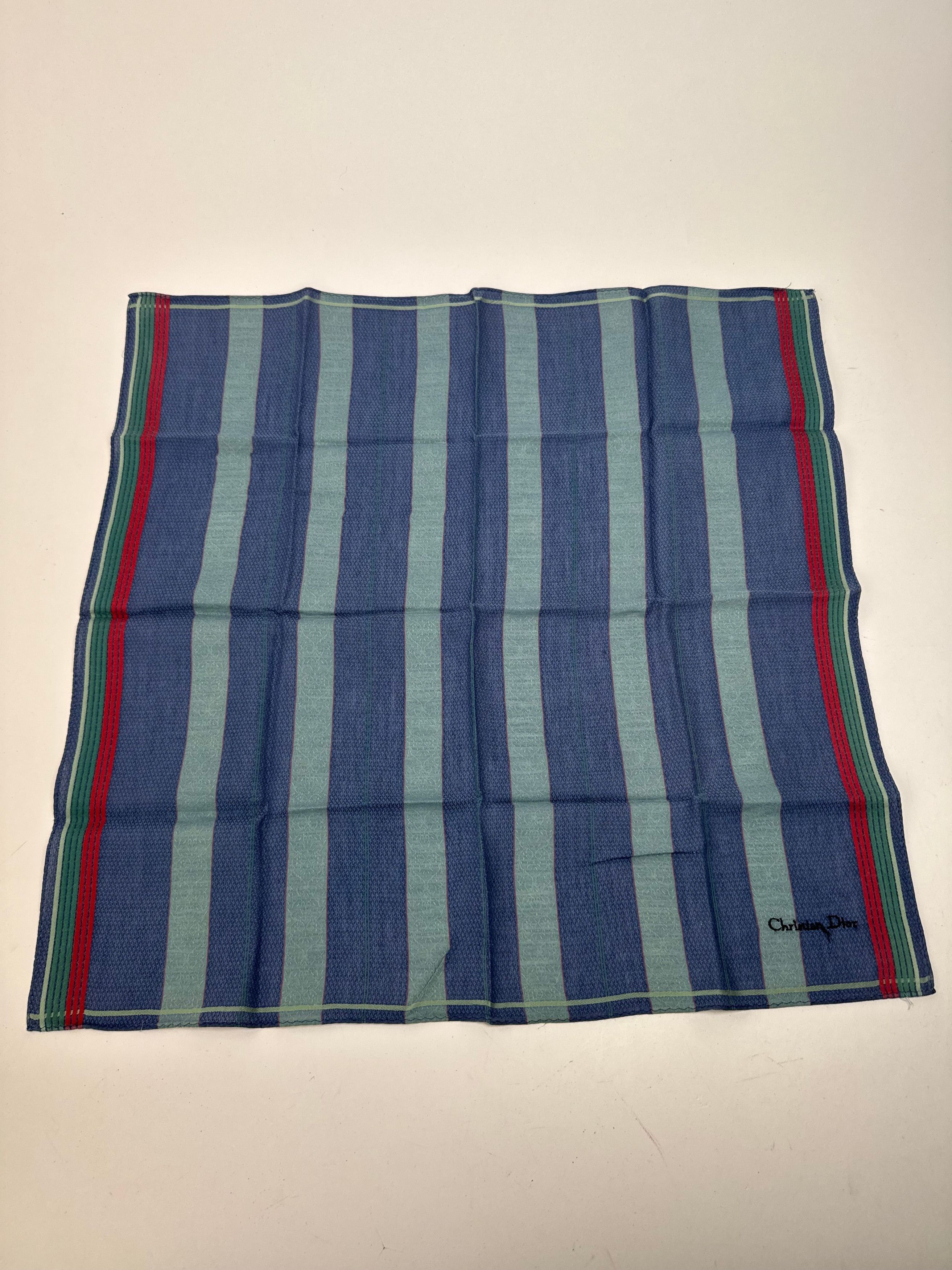 Dior Vintage Scarf Blue Striped Size ONE SIZE - 8 Thumbnail