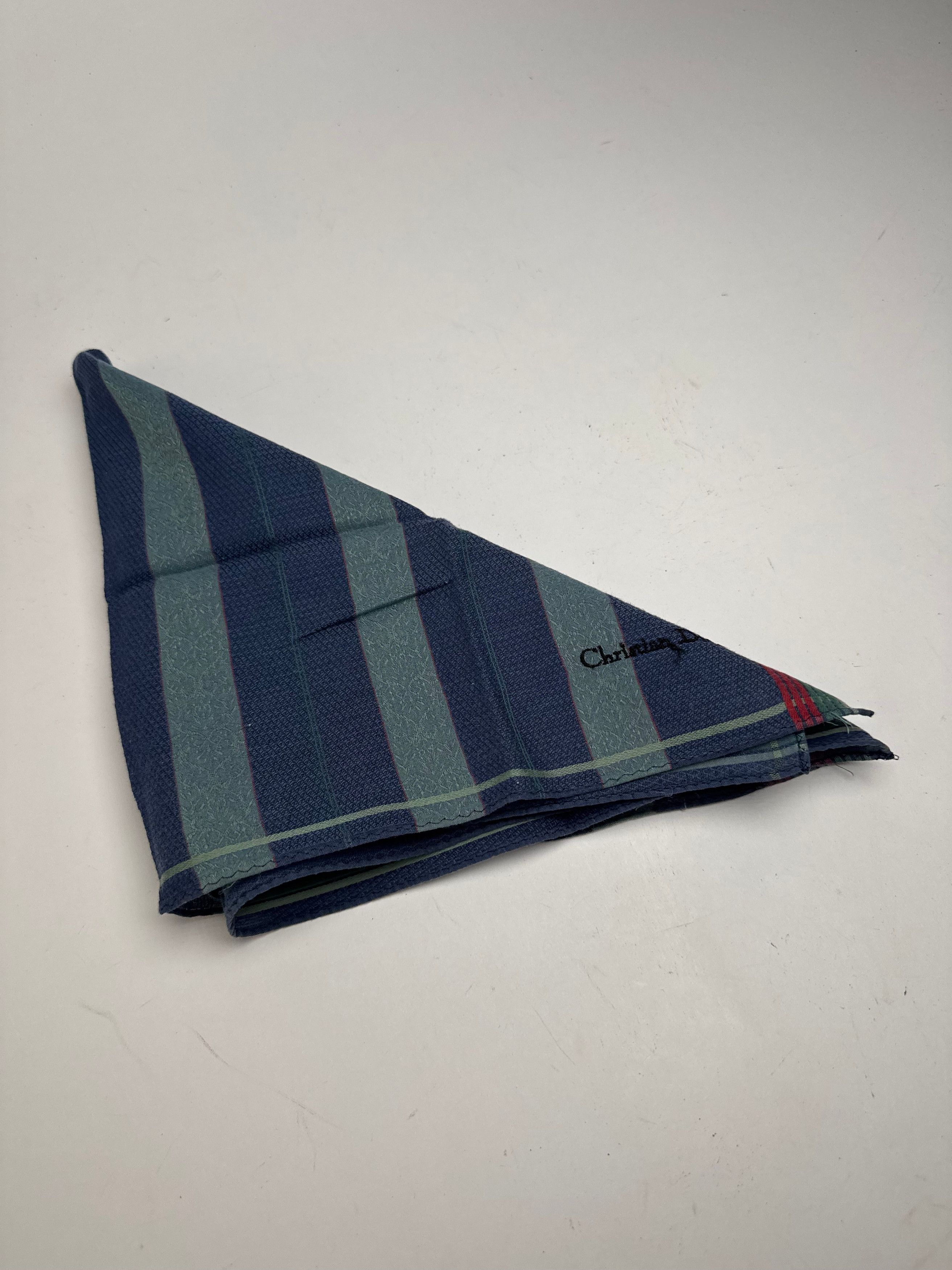 Dior Vintage Scarf Blue Striped Size ONE SIZE - 7 Thumbnail