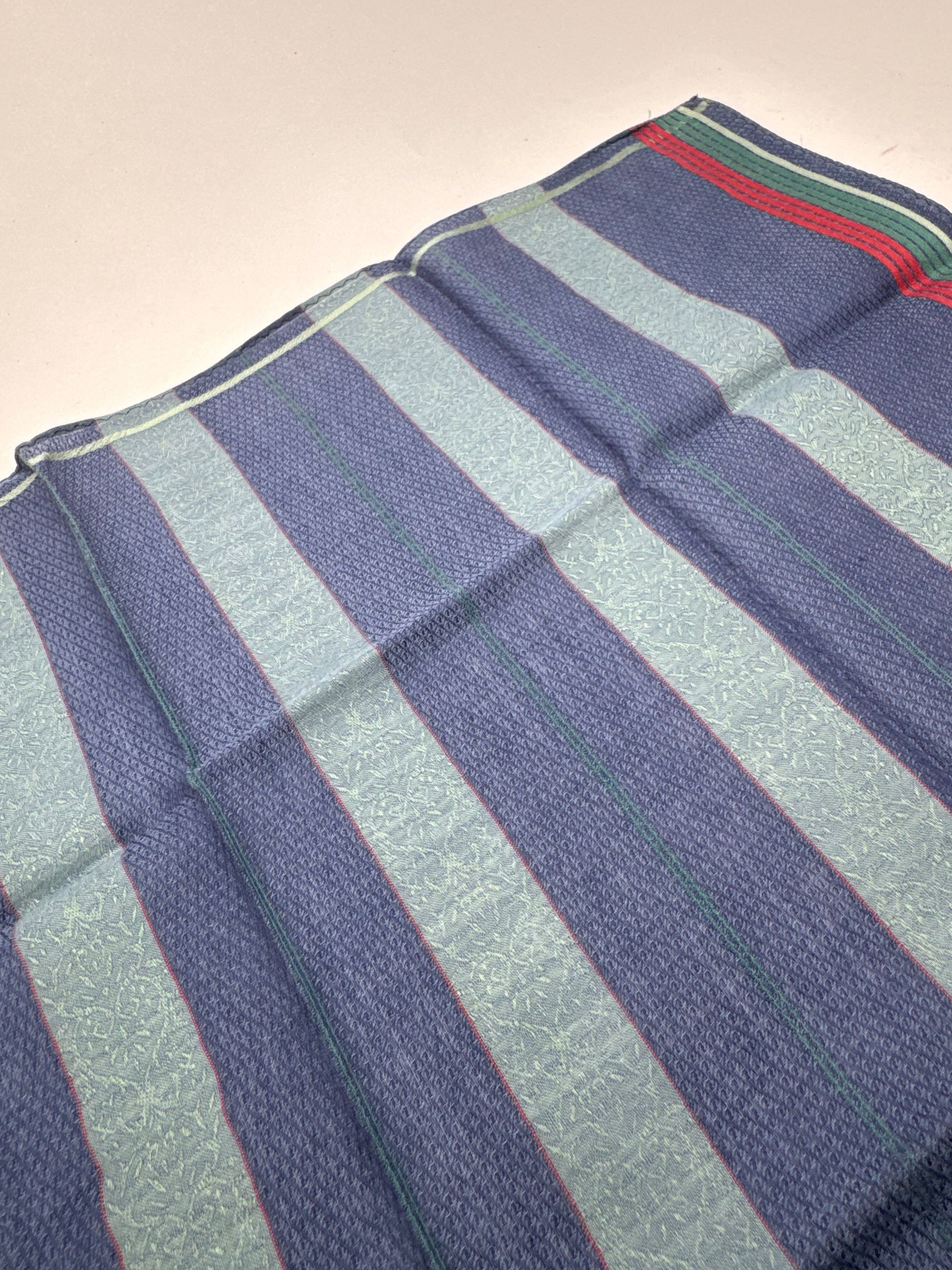 Dior Vintage Scarf Blue Striped Size ONE SIZE - 9 Thumbnail