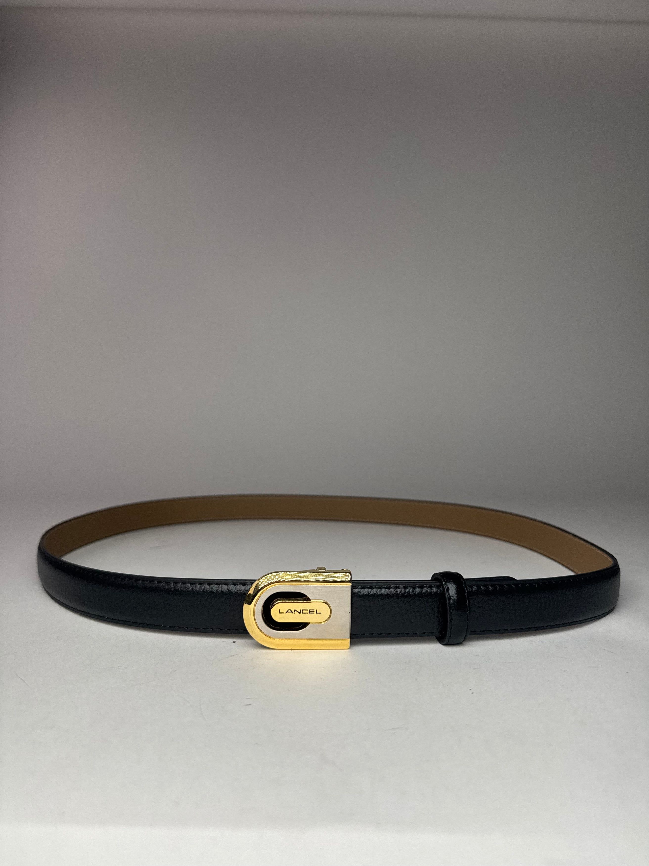 Lancel Vintage ot leather belt black Size ONE SIZE - 11 Thumbnail