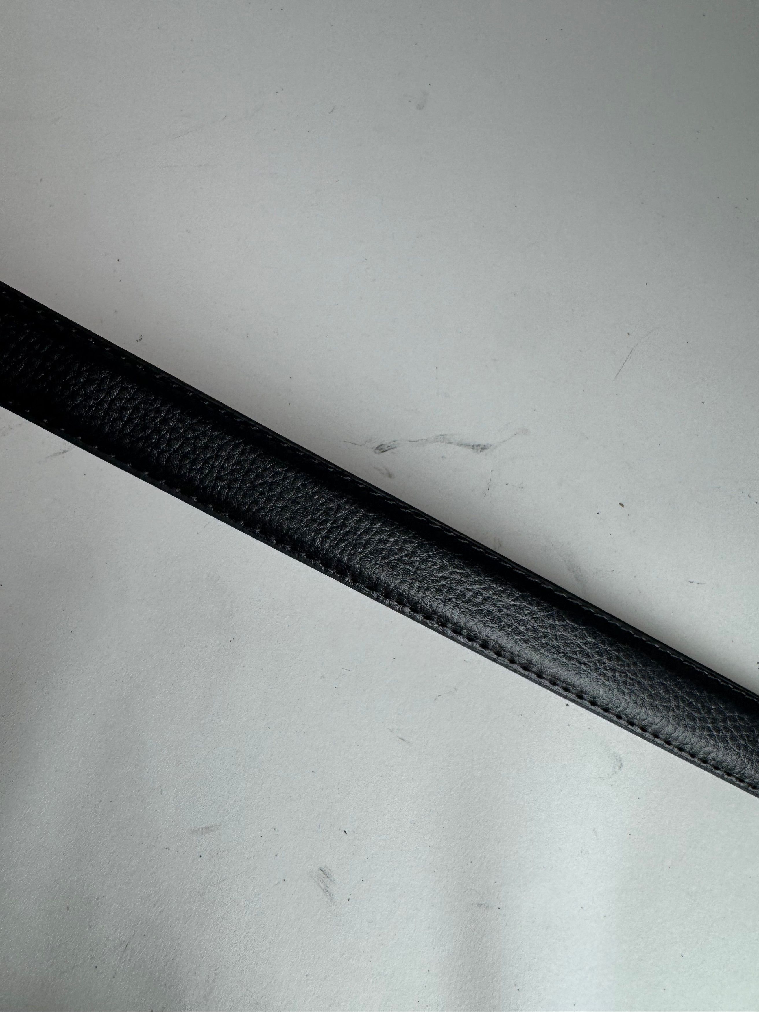 Lancel Vintage ot leather belt black Size ONE SIZE - 8 Thumbnail