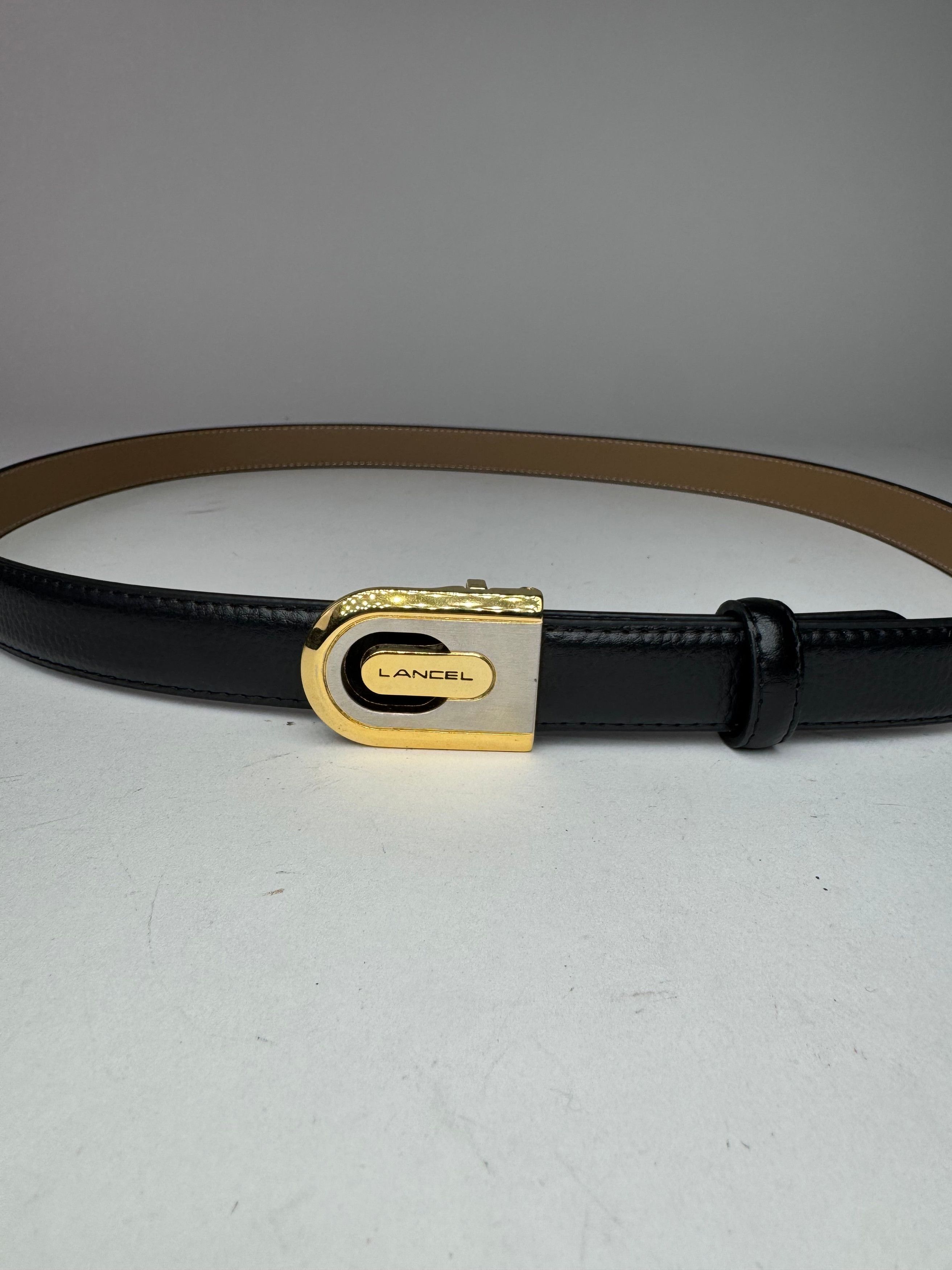 Lancel Vintage ot leather belt black Size ONE SIZE - 2 Thumbnail