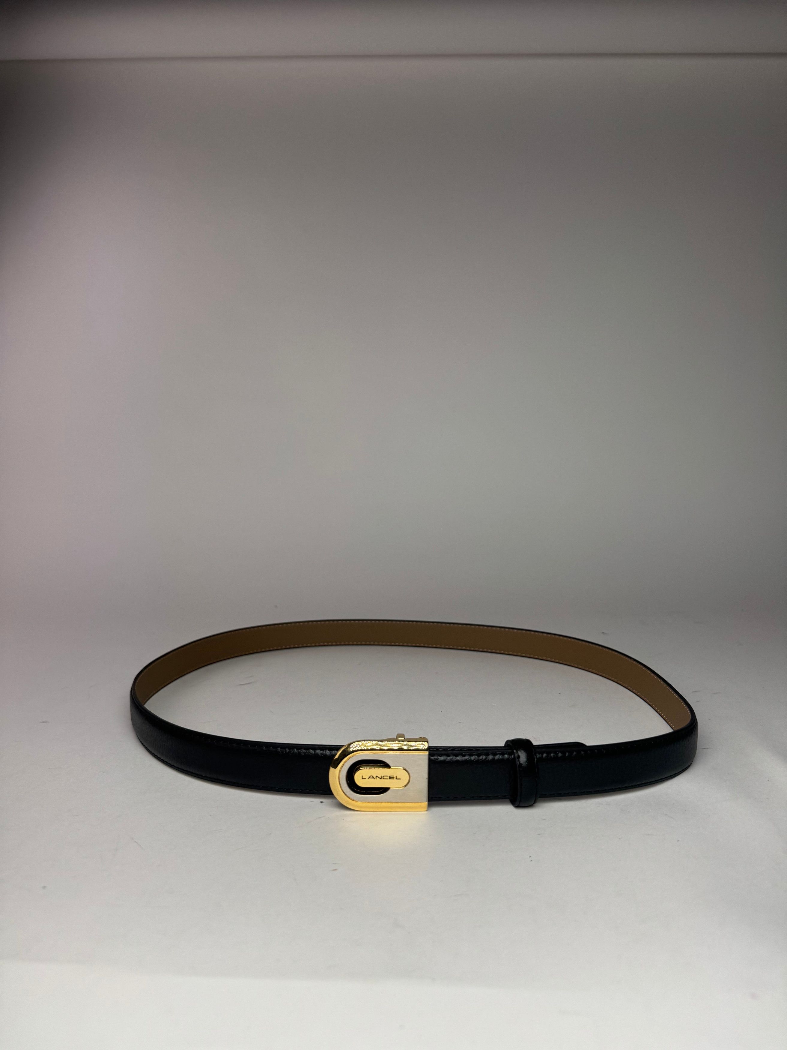 Lancel Vintage ot leather belt black Size ONE SIZE - 9 Thumbnail