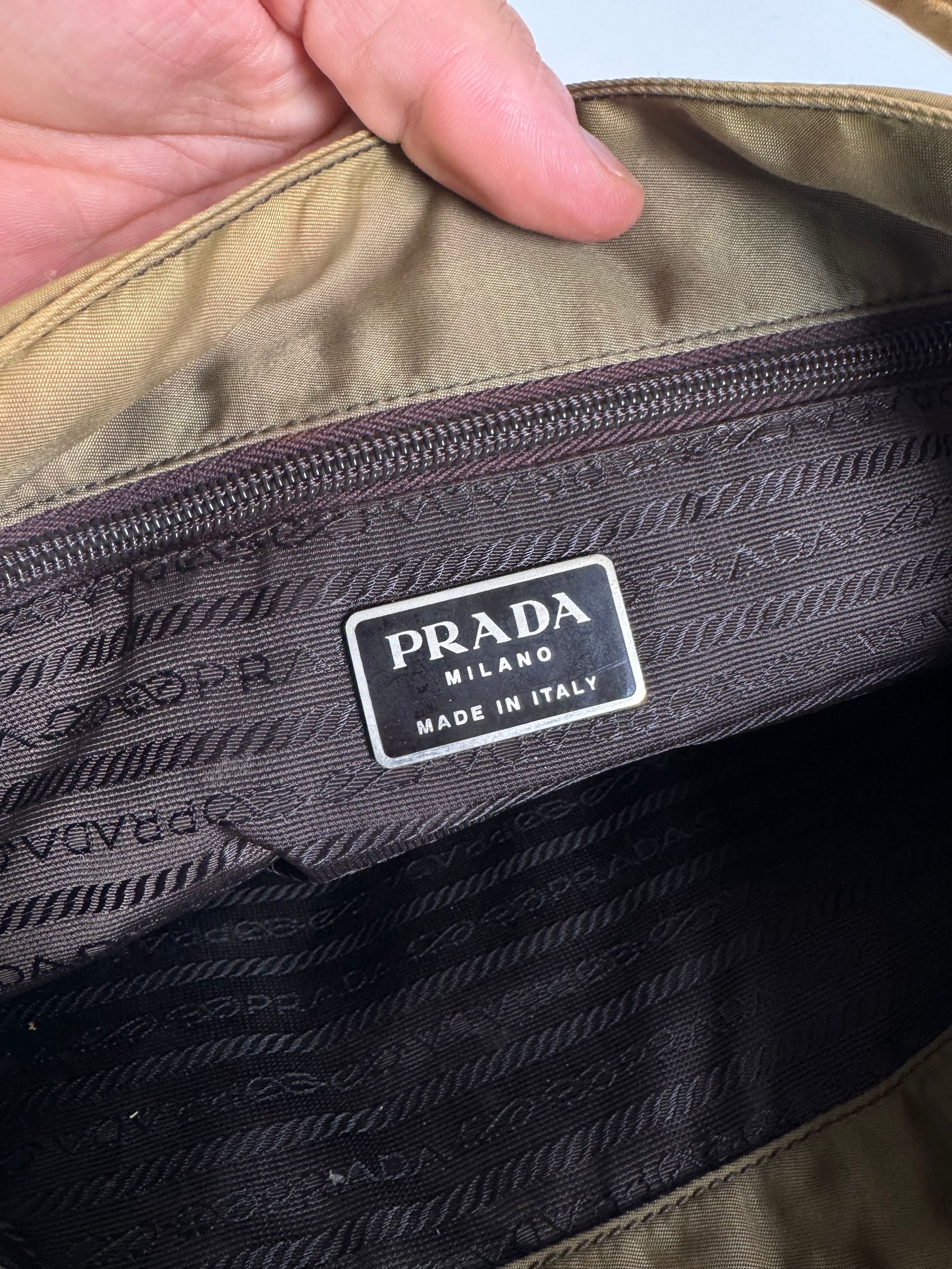 Prada Vintage Polyester bag khaki brown Size ONE SIZE - 6 Thumbnail