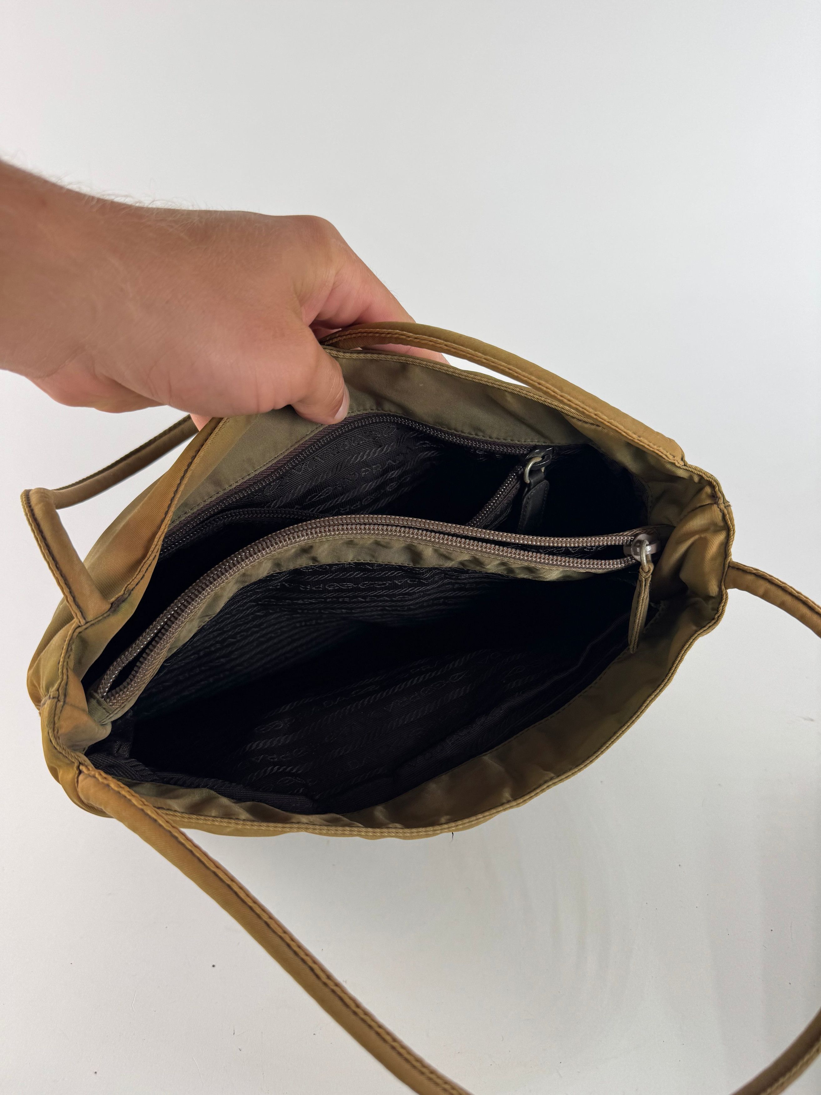 Prada Vintage Polyester bag khaki brown Size ONE SIZE - 4 Thumbnail