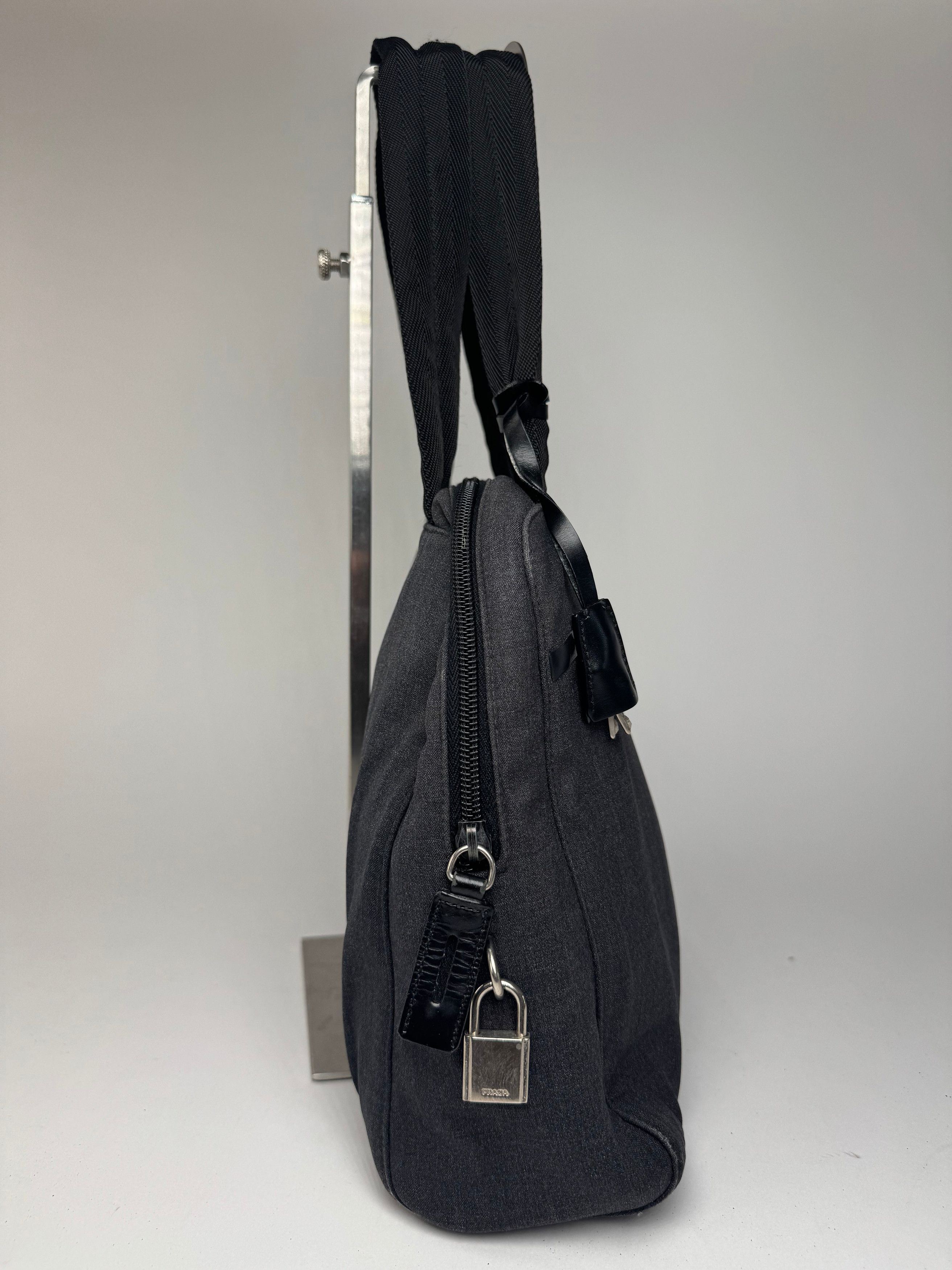 Prada Vintage Sport Canvas Bag Anthrazite Size ONE SIZE - 8 Thumbnail