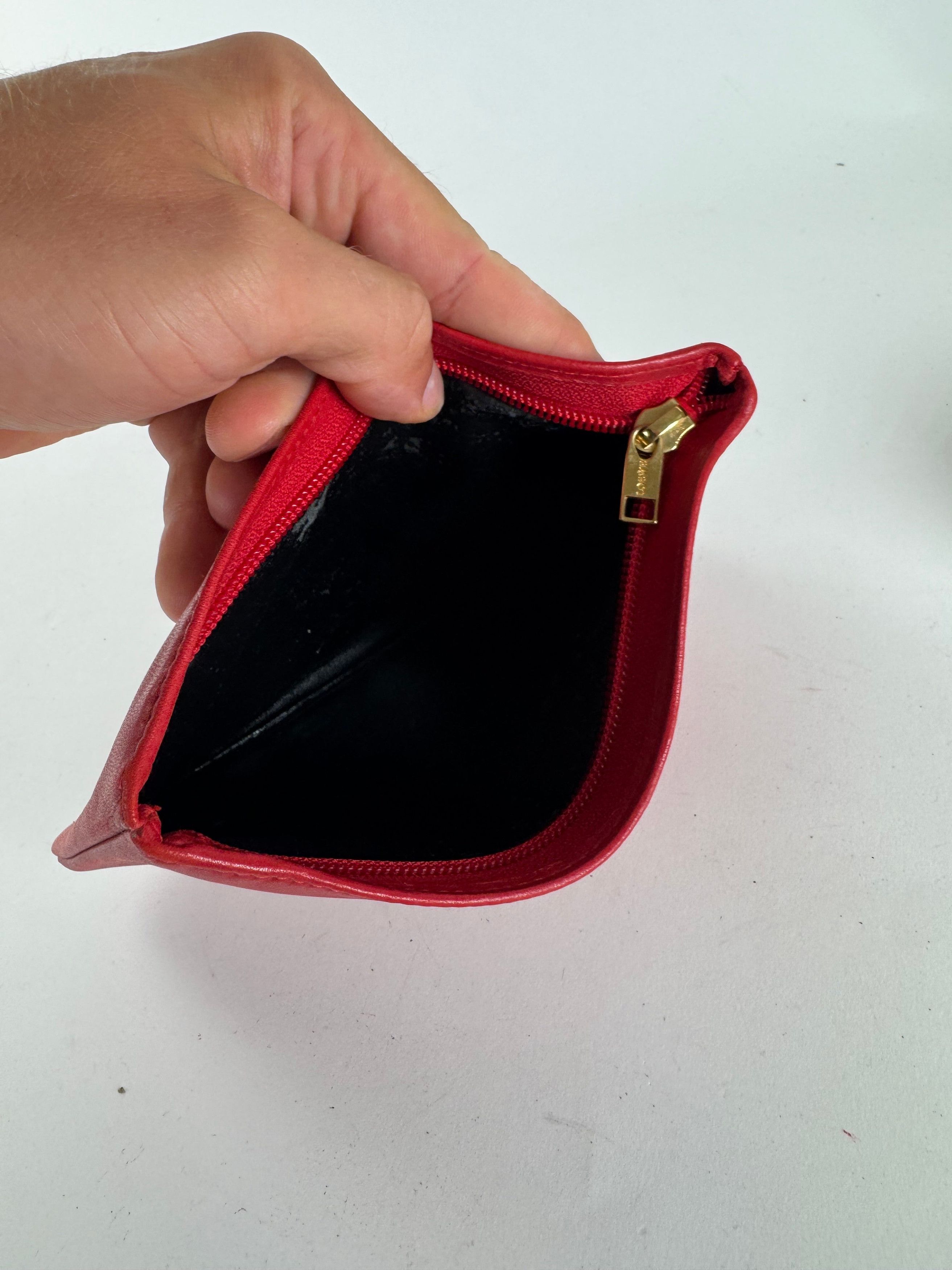 Loewe Vintage Anagram Leather Clutch Red Size ONE SIZE - 7 Thumbnail