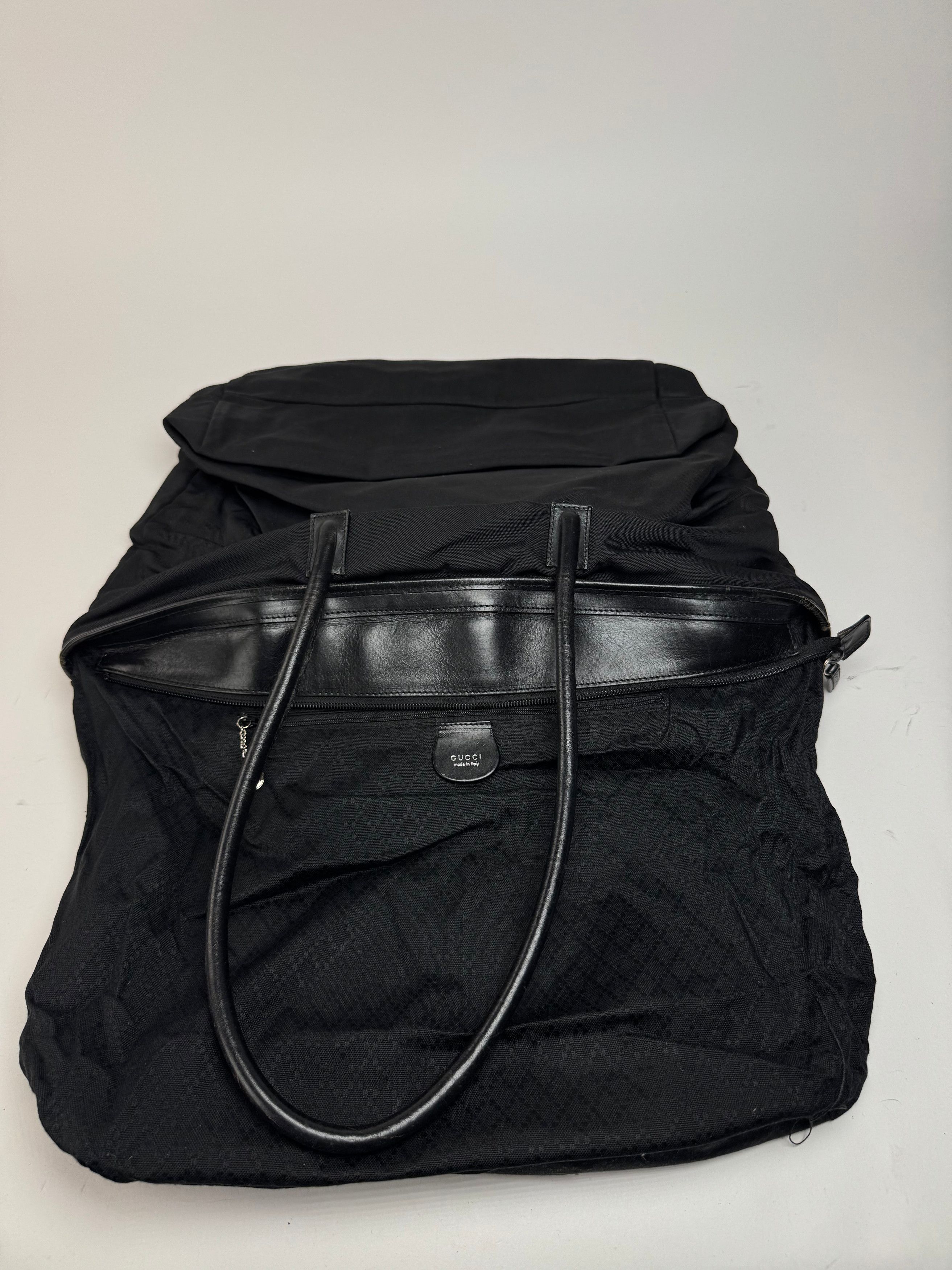 Gucci Vintage Leather cotton bag black Size ONE SIZE - 3 Thumbnail