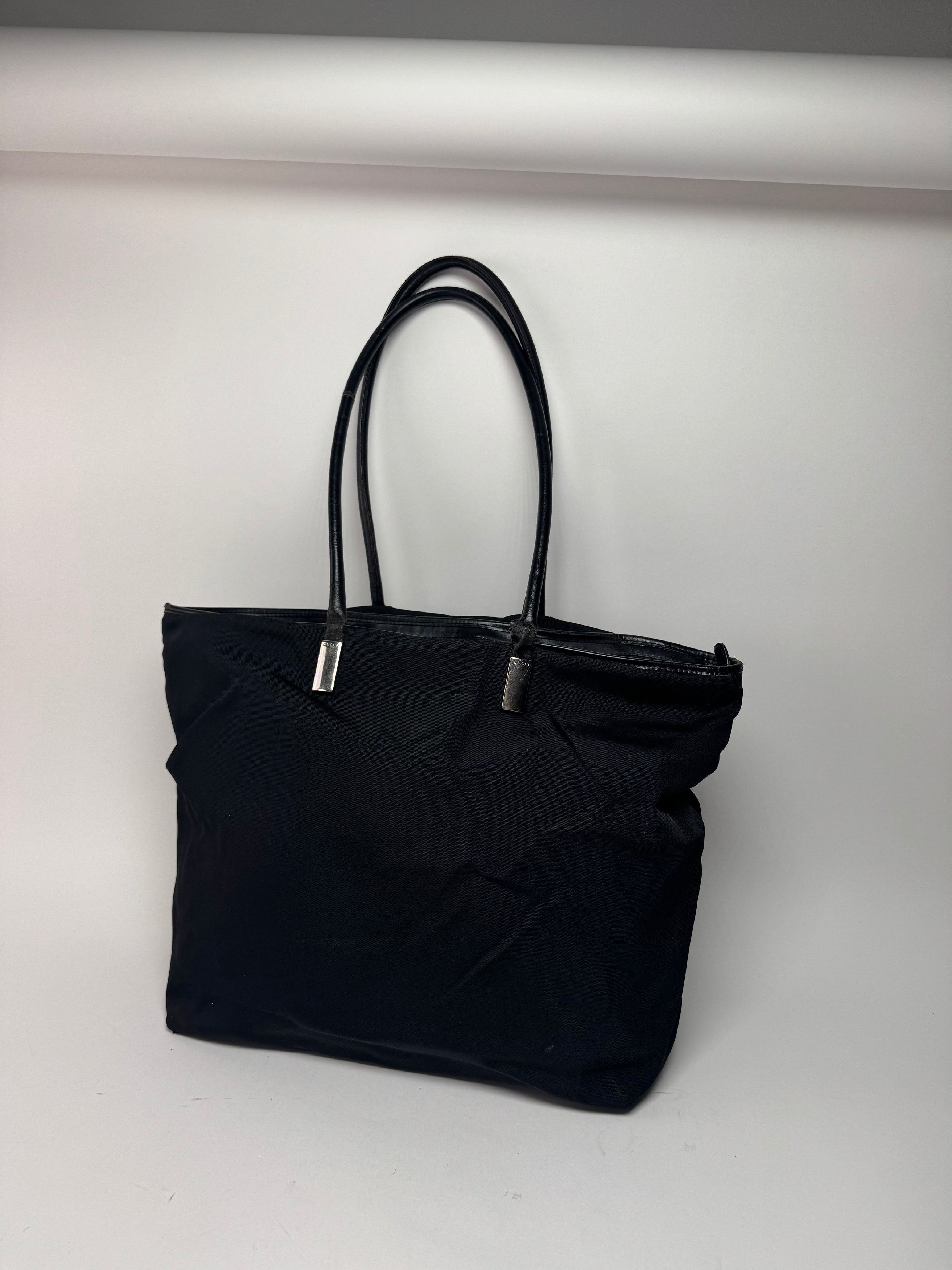 Gucci Vintage Leather cotton bag black Size ONE SIZE - 6 Thumbnail