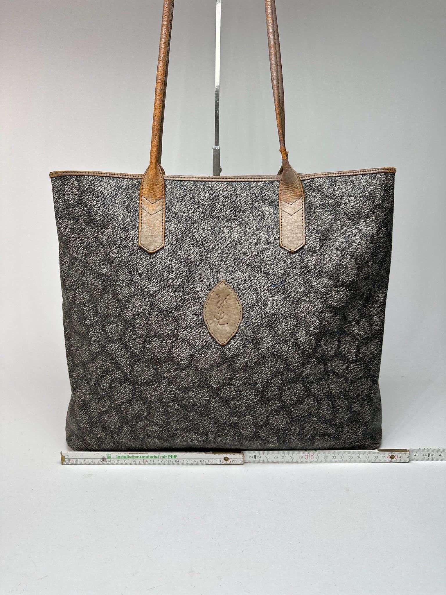 Other Vintage Yves Saint Laurent leather bag brown grey brown Size ONE SIZE - 13 Thumbnail