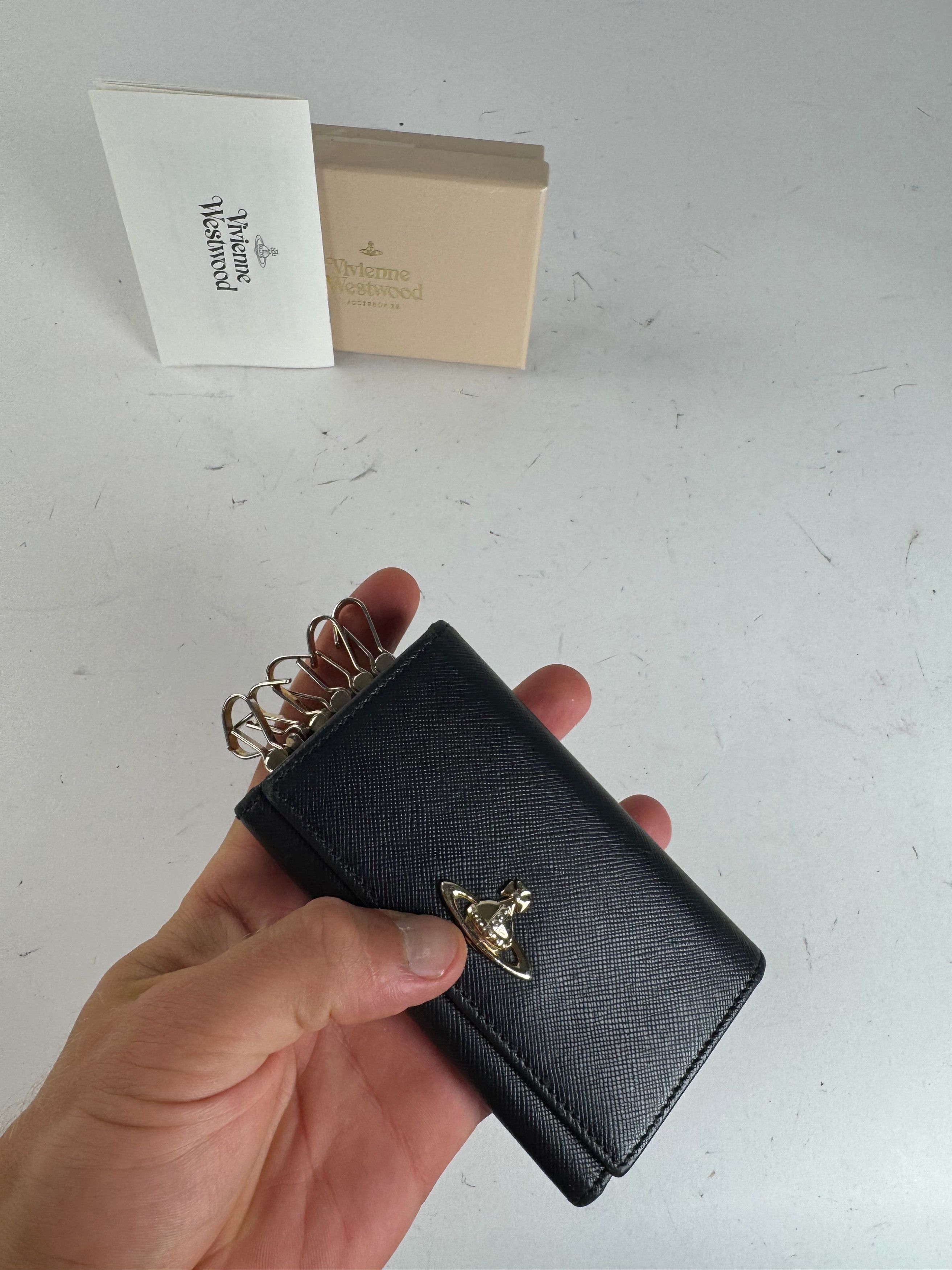 Vivienne Westwood Vintage Leather Key Holder Black Size ONE SIZE - 4 Thumbnail