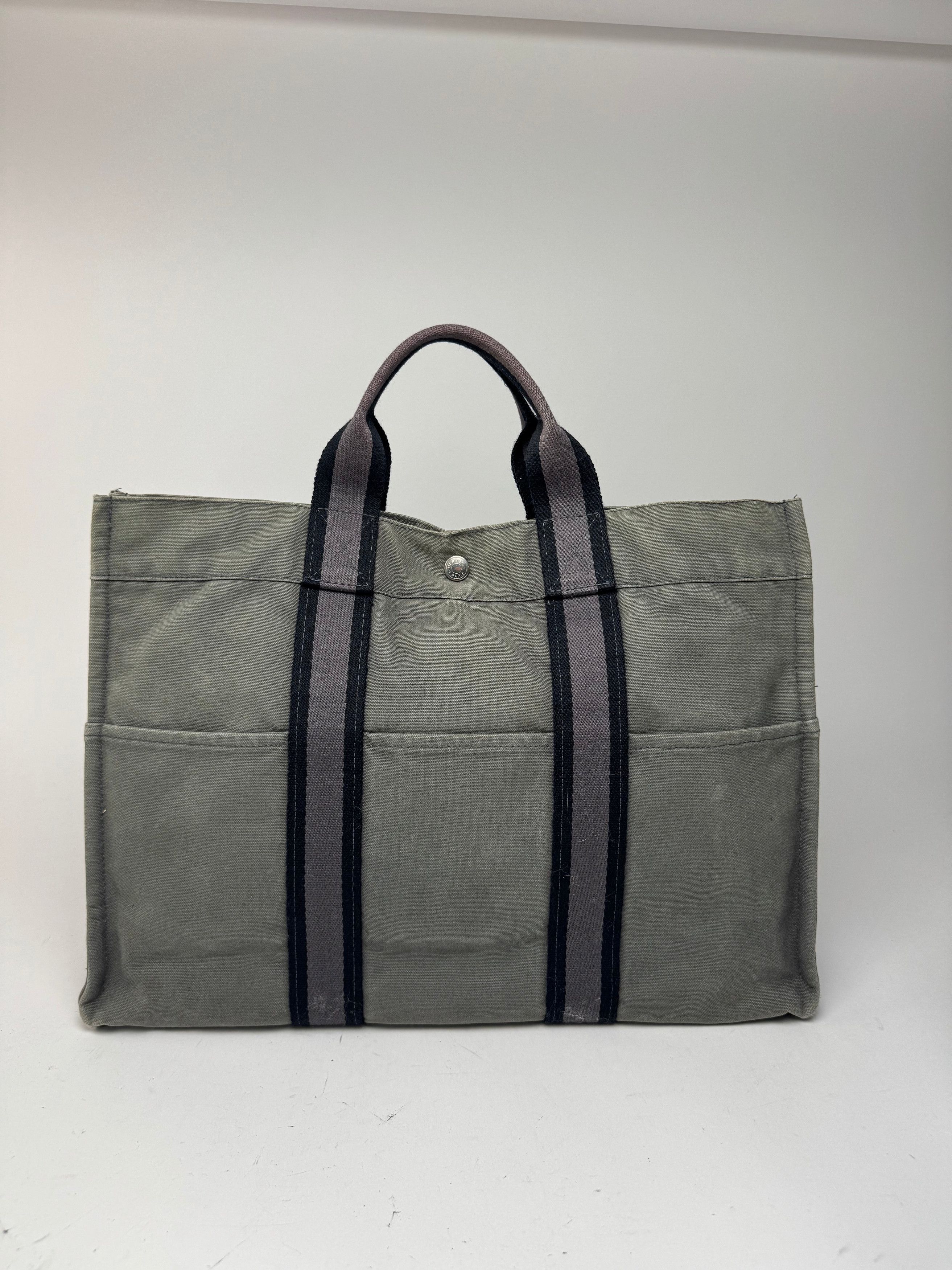 Other Vintage Hermes Shopper Bag Grey Size ONE SIZE - 4 Thumbnail