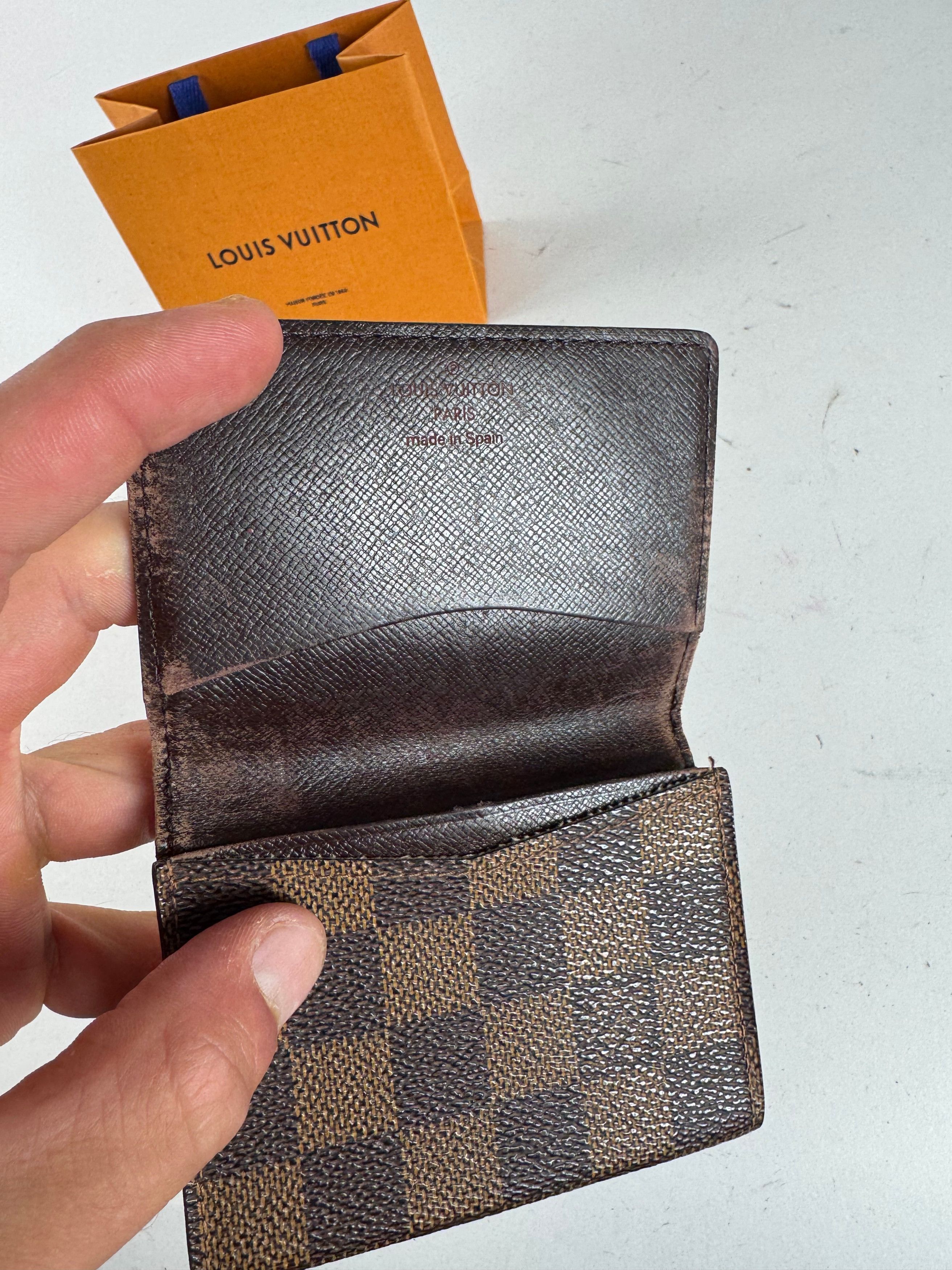 Louis Vuitton Vintage Gucci Damier Monogramm Leather Card Holder Brown Size ONE SIZE - 4 Thumbnail