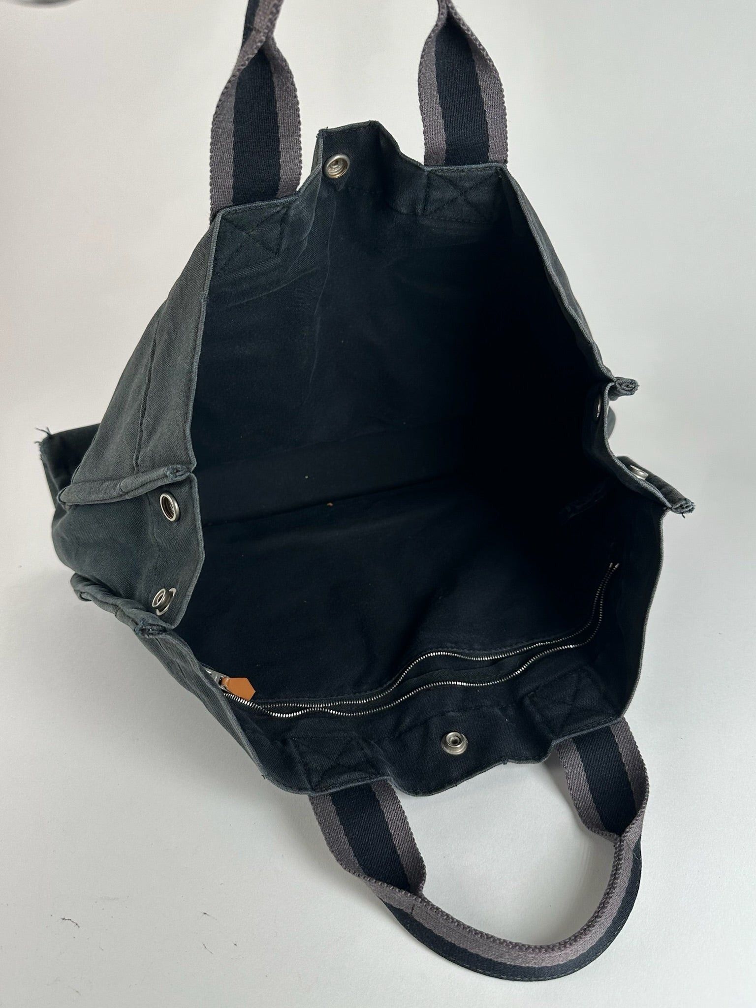 Other Vintage Hermes Cotton Shopper Bag Black Size ONE SIZE - 12 Thumbnail