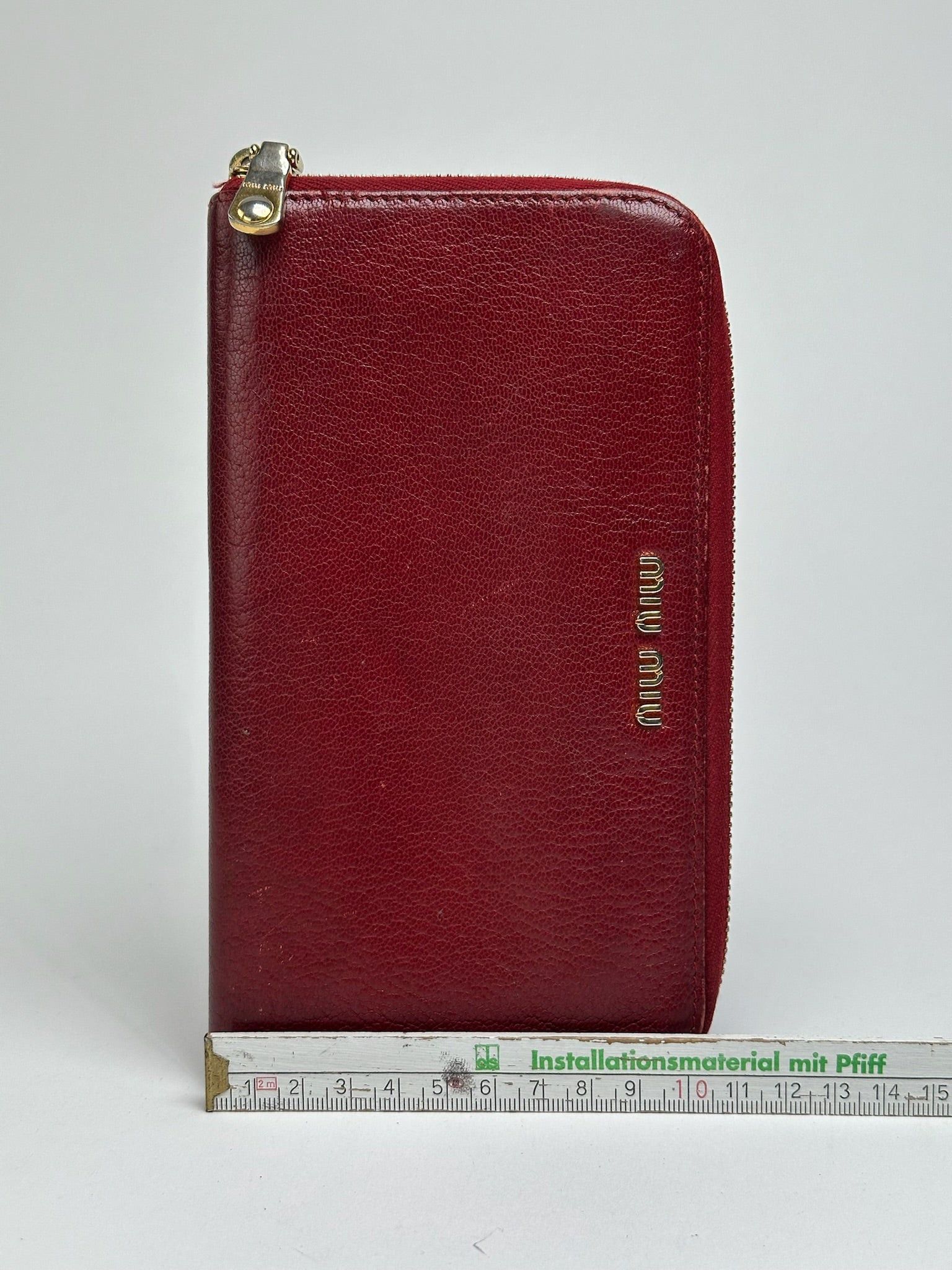 Miu Miu Vintage Leather wallet red Size ONE SIZE - 5 Thumbnail