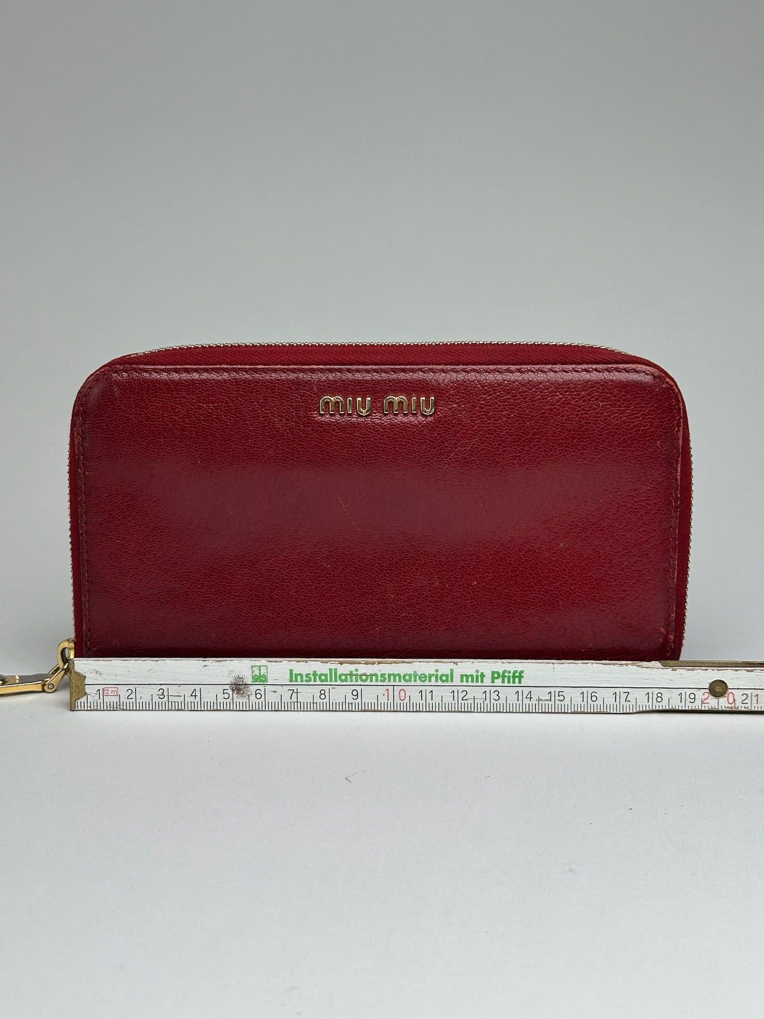 Miu Miu Vintage Leather wallet red Size ONE SIZE - 6 Thumbnail