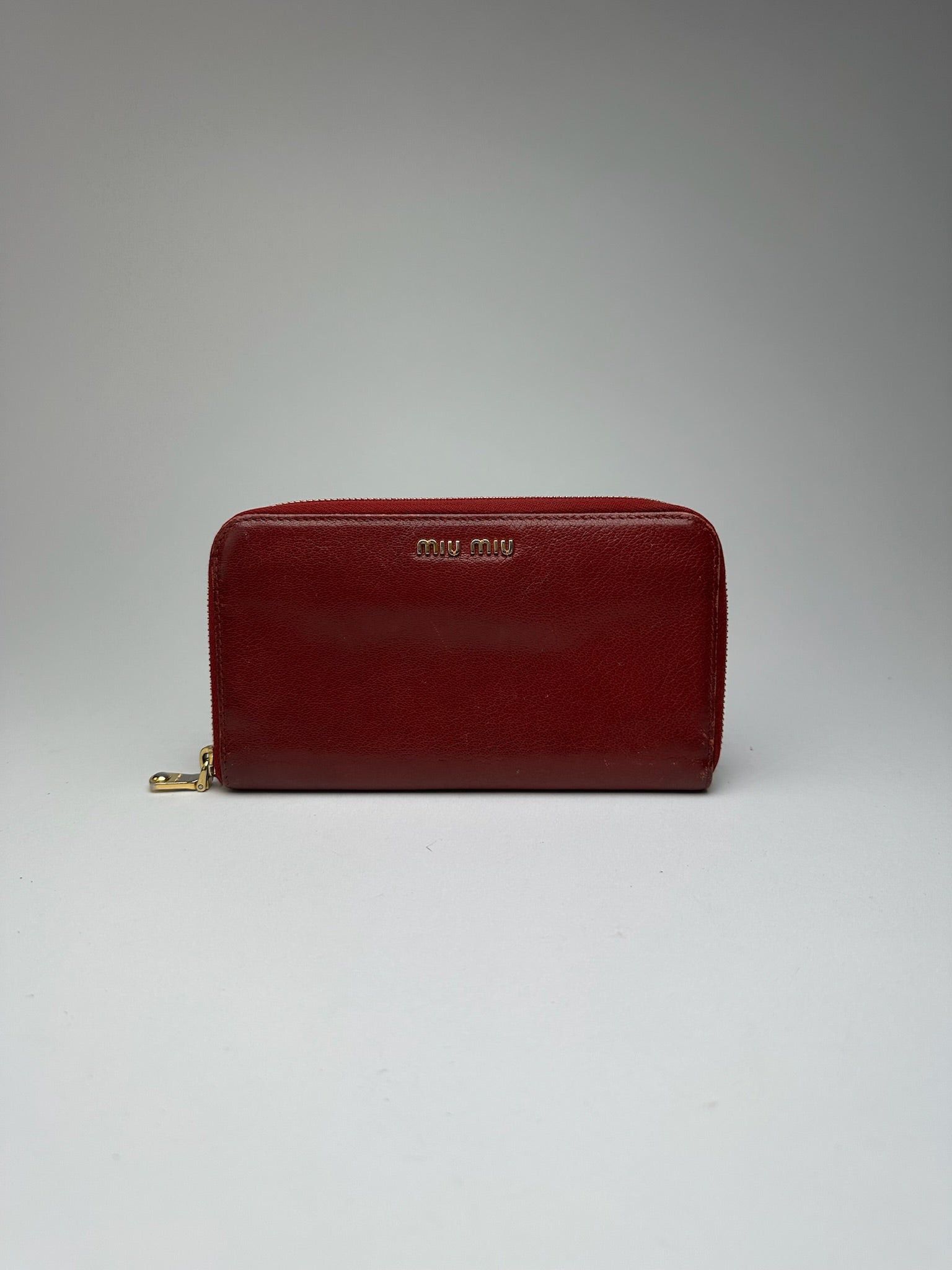 Miu Miu Vintage Leather wallet red Size ONE SIZE - 8 Thumbnail