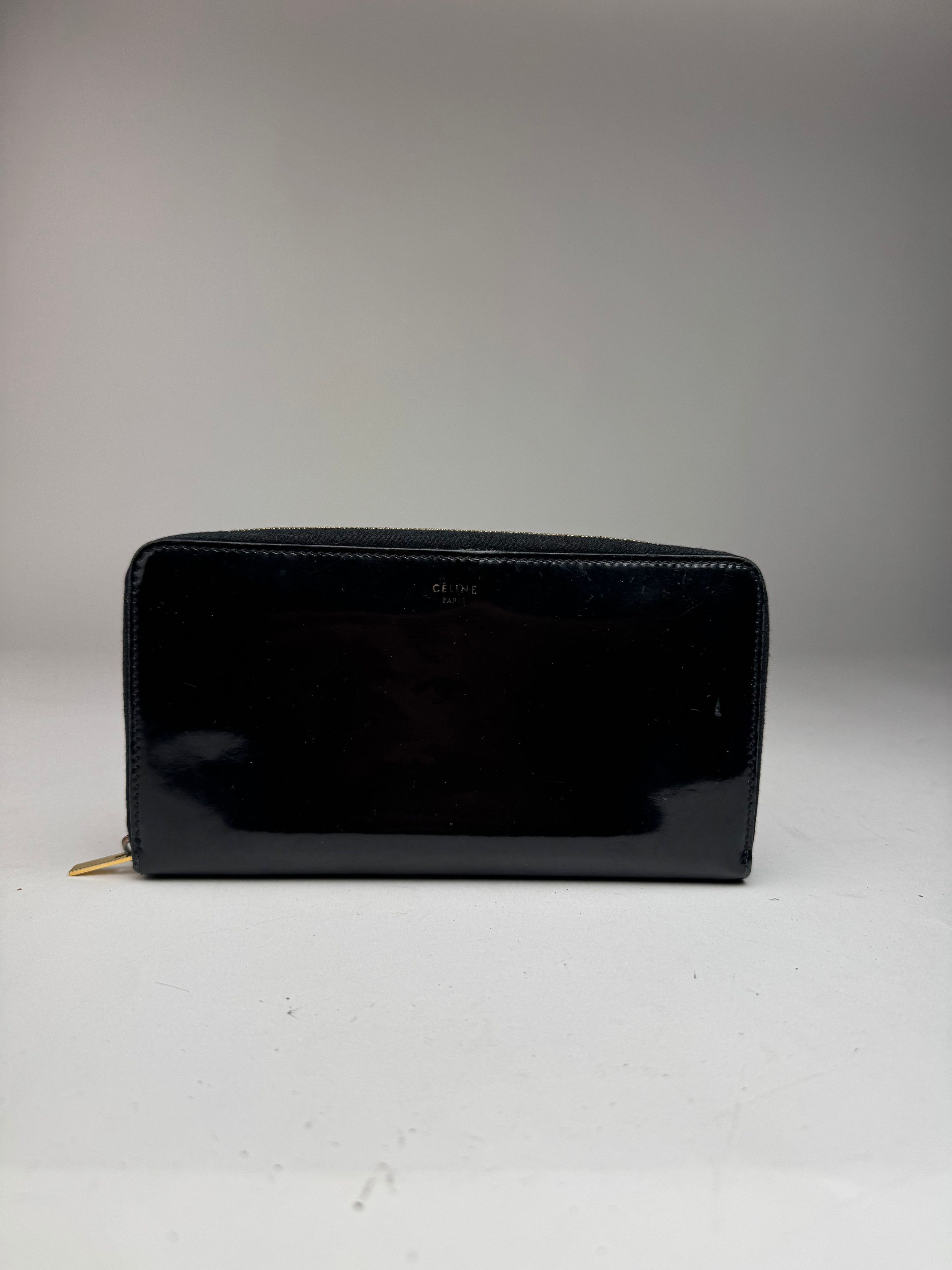 Celine Vintage Paris Patent Leather Wallet black Size ONE SIZE - 6 Thumbnail