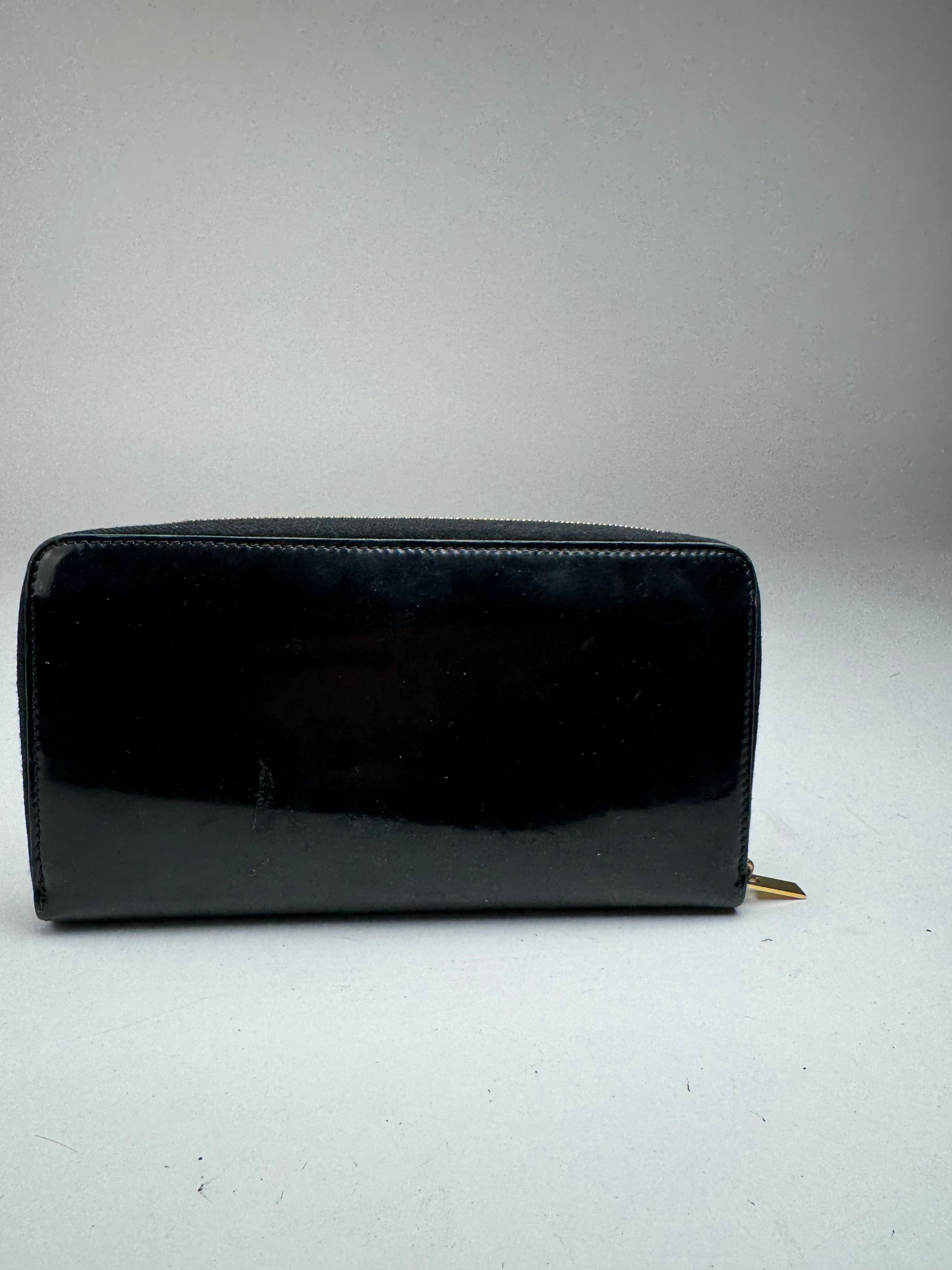 Celine Vintage Paris Patent Leather Wallet black Size ONE SIZE - 7 Thumbnail