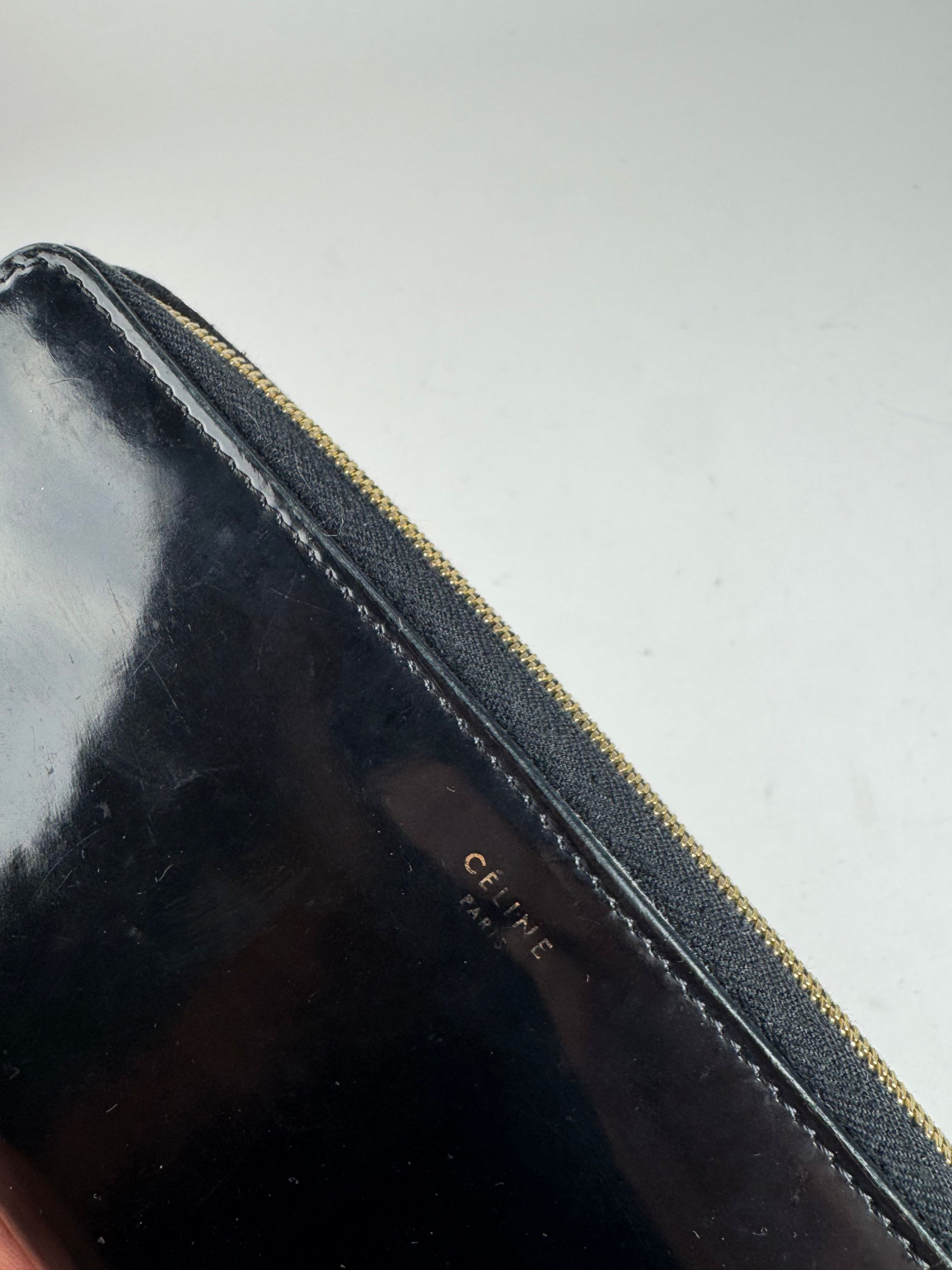 Celine Vintage Paris Patent Leather Wallet black Size ONE SIZE - 5 Thumbnail