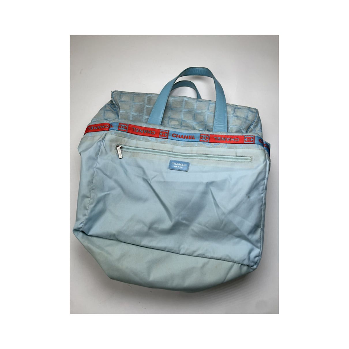 Chanel Cambon Blue Polyester Handbag Size ONE SIZE - 3 Thumbnail