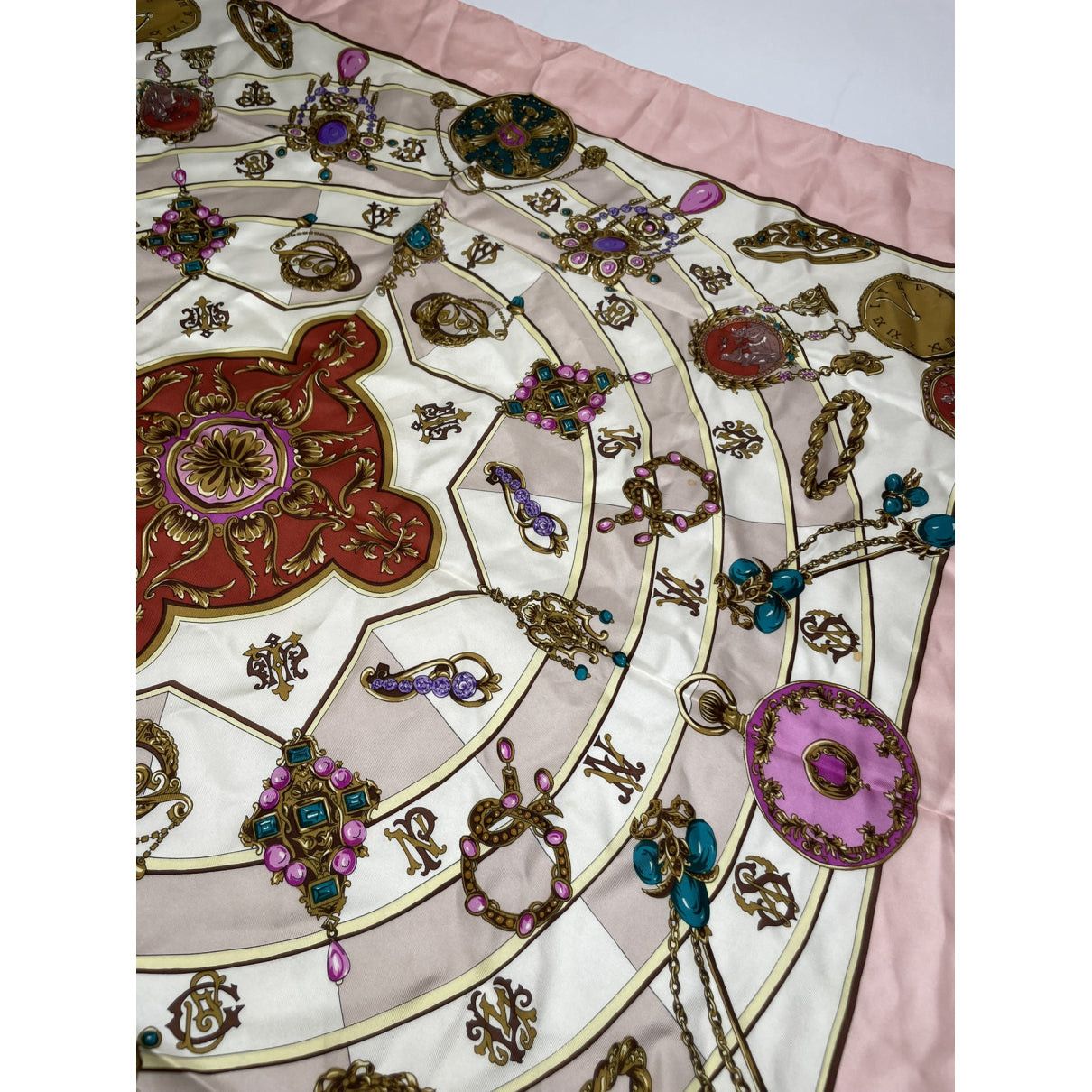 Lancel Pink Silk Scarf Size ONE SIZE - 5 Thumbnail