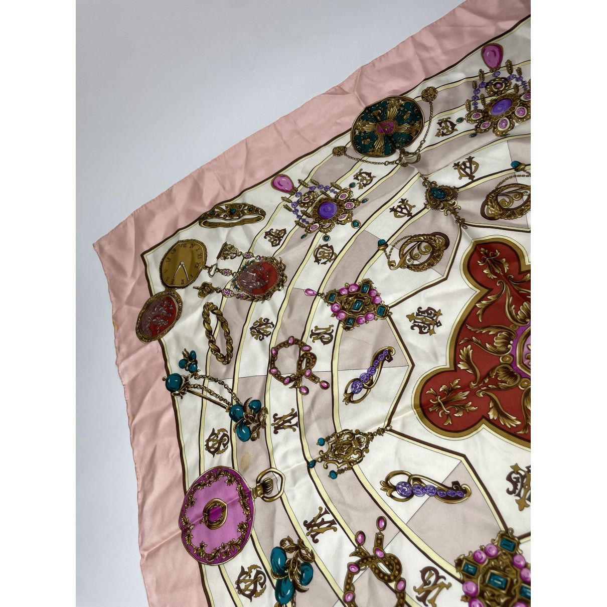 Lancel Pink Silk Scarf Size ONE SIZE - 4 Thumbnail
