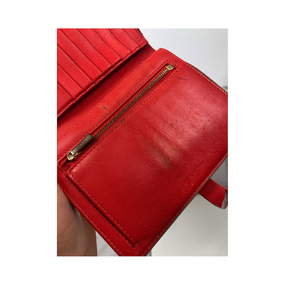 Celine Triomphe Beige Leather Wallet Size ONE SIZE - 5 Thumbnail