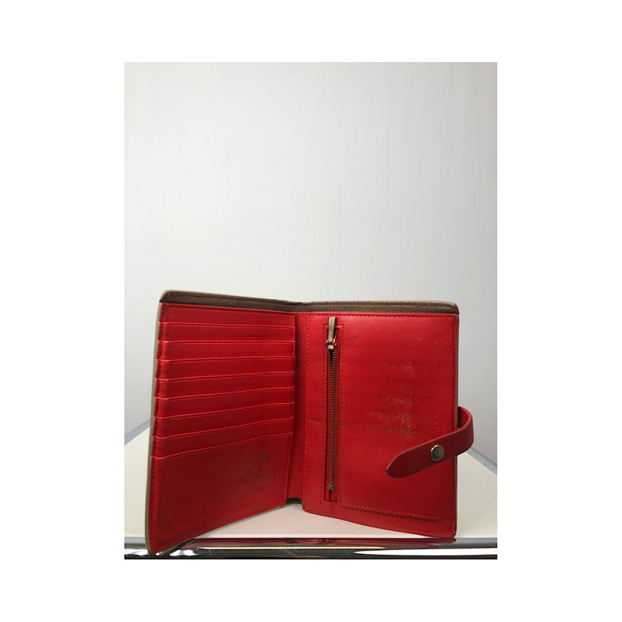 Celine Triomphe Beige Leather Wallet Size ONE SIZE - 4 Thumbnail