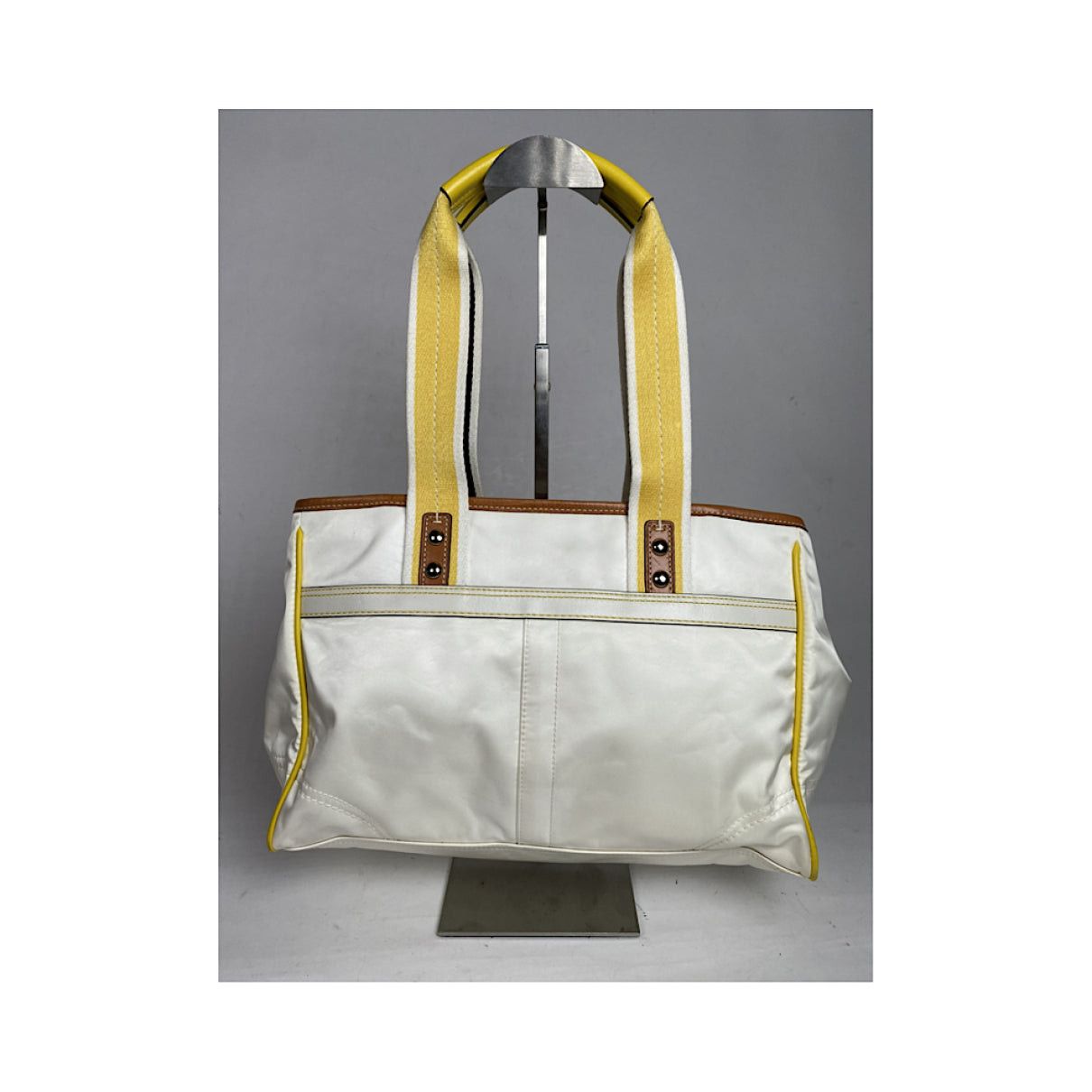 Coach Mercer satchel 24 White Cotton Handbag Size ONE SIZE - 4 Thumbnail